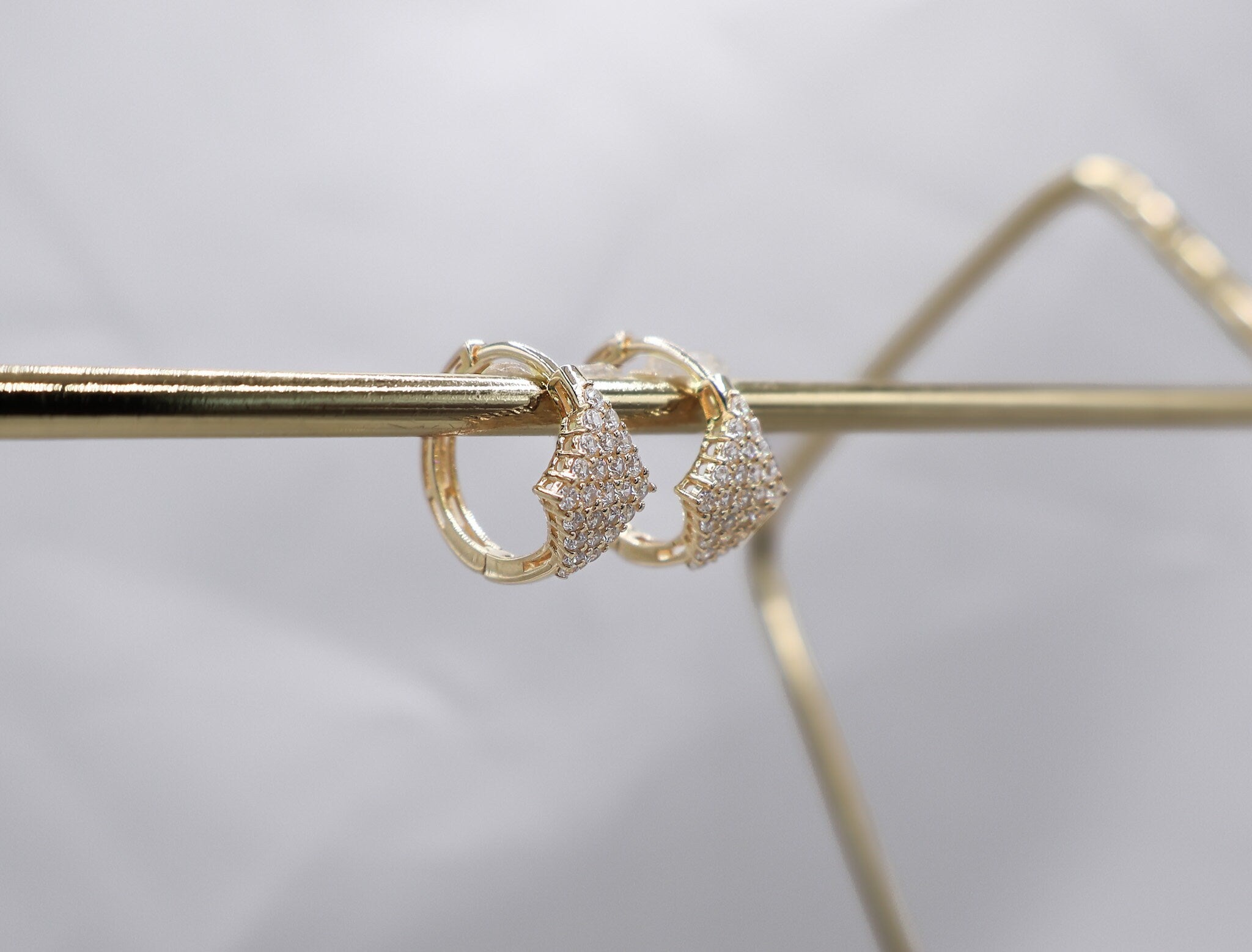 Pavé Huggies Earrings