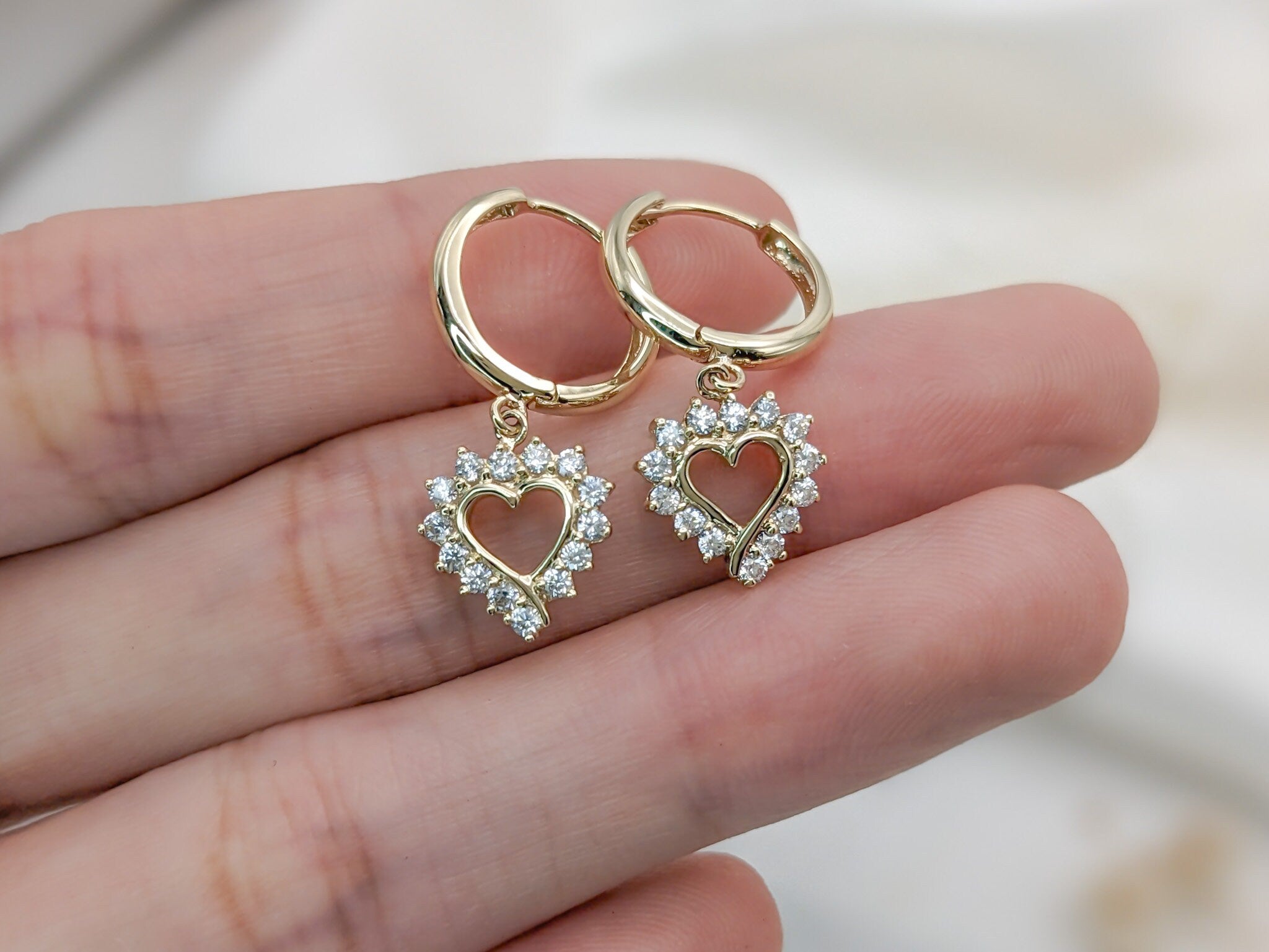Classic Heart Hoop Earrings