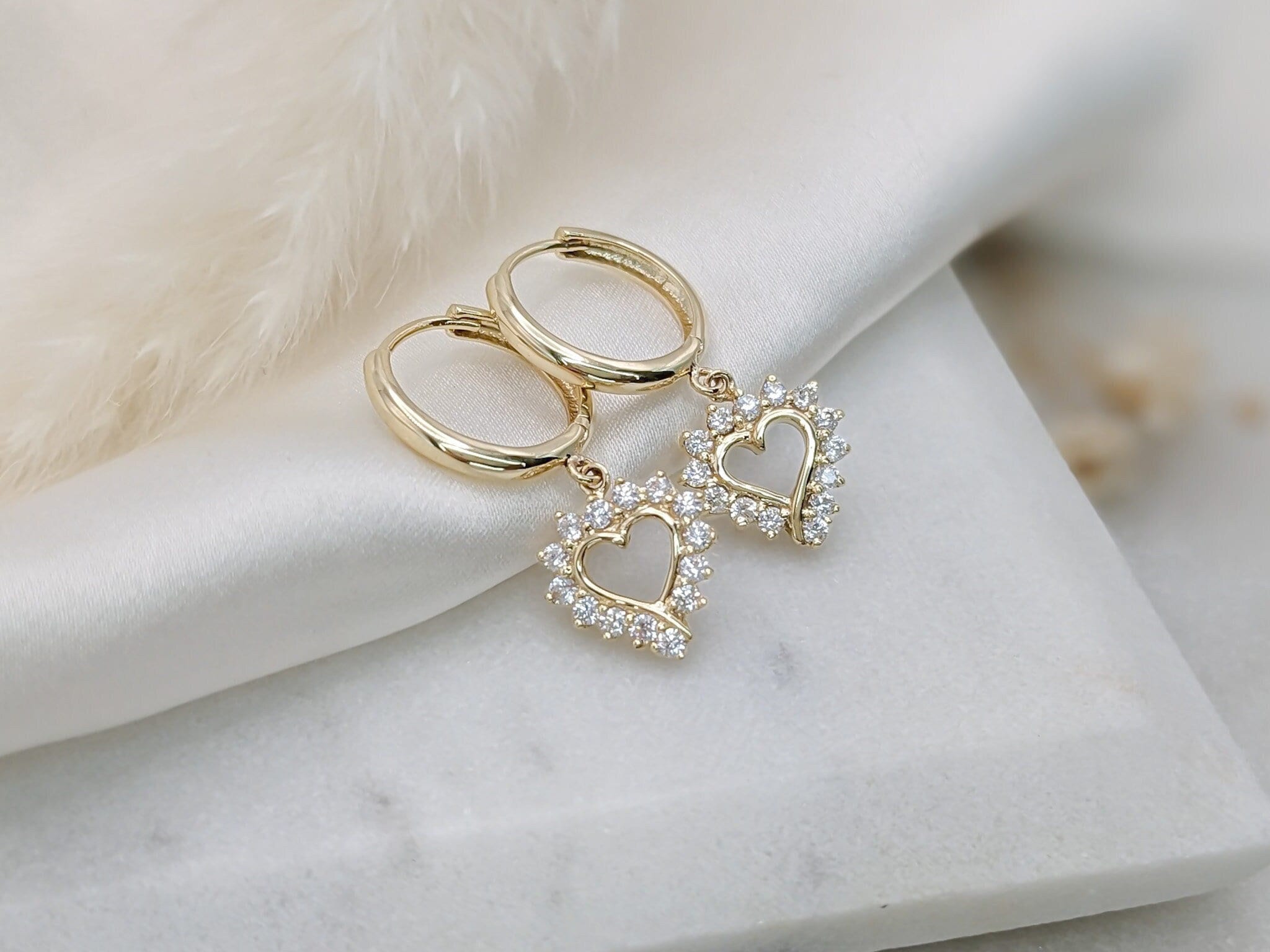 Classic Heart Hoop Earrings