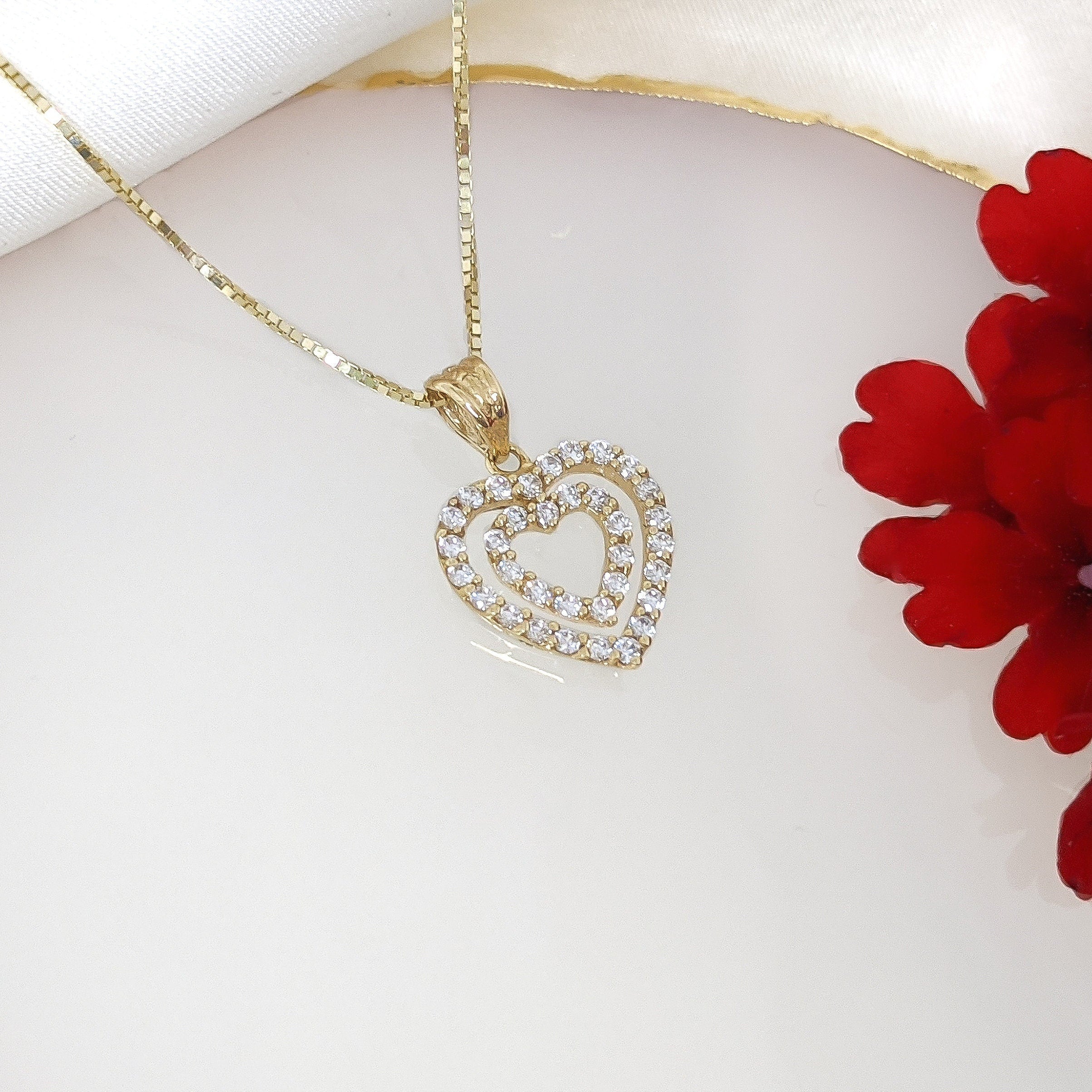 Mini Double Heart Pendant