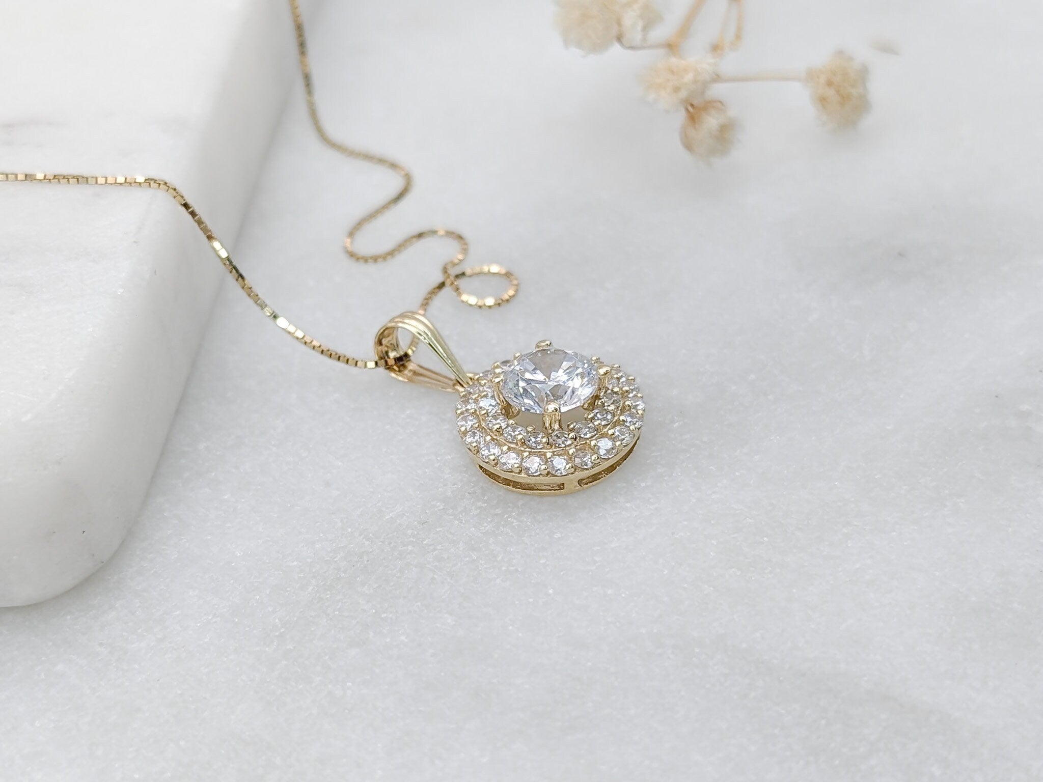 Double Halo Pendant