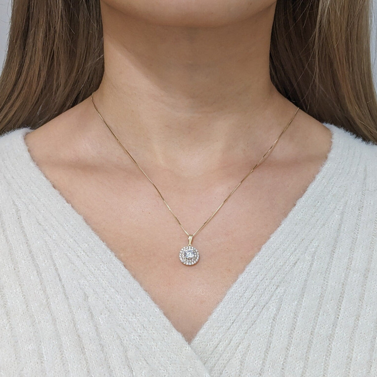 Double Halo Pendant
