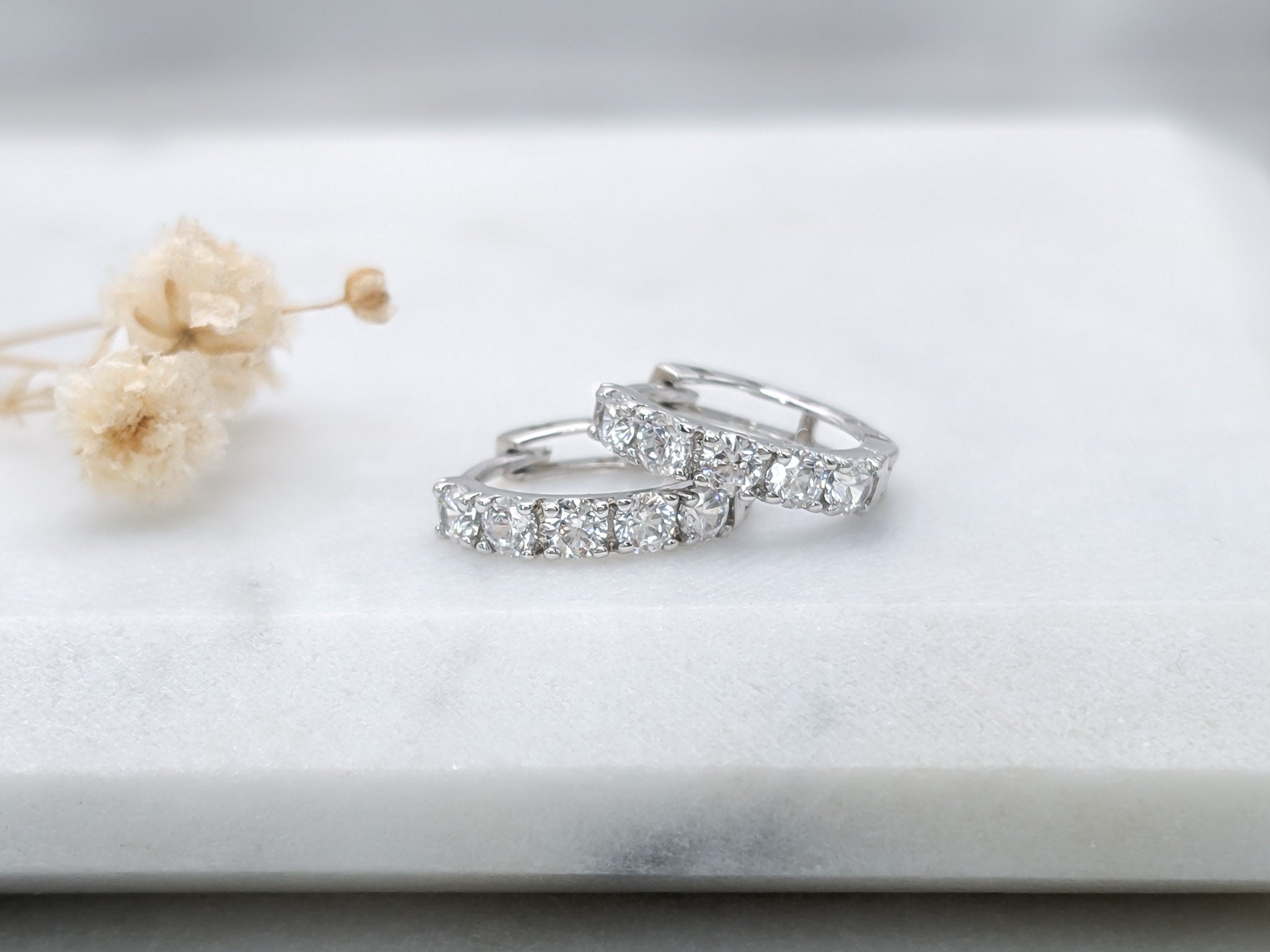 Pavé Hoop Earrings