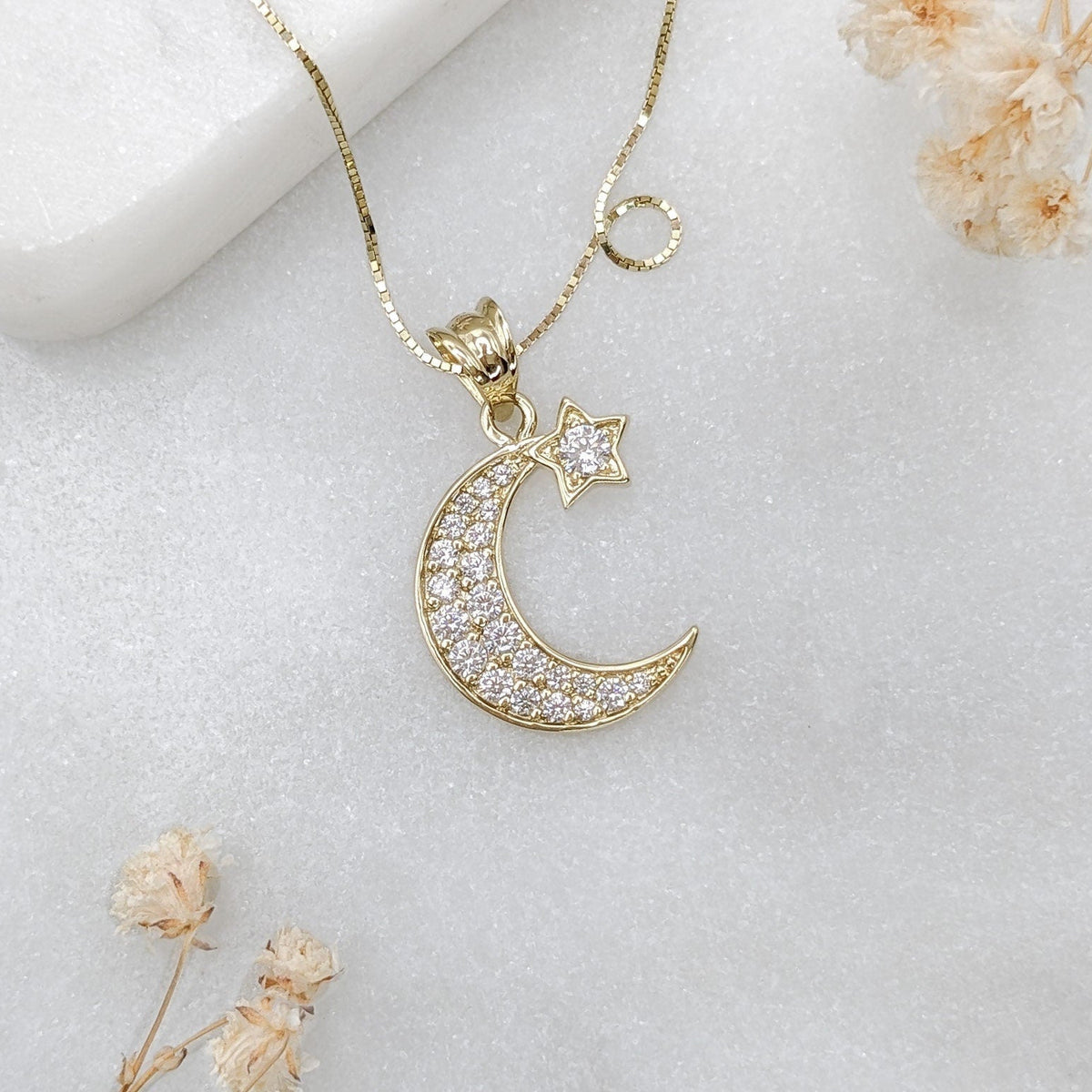 Moon and Star Pendant