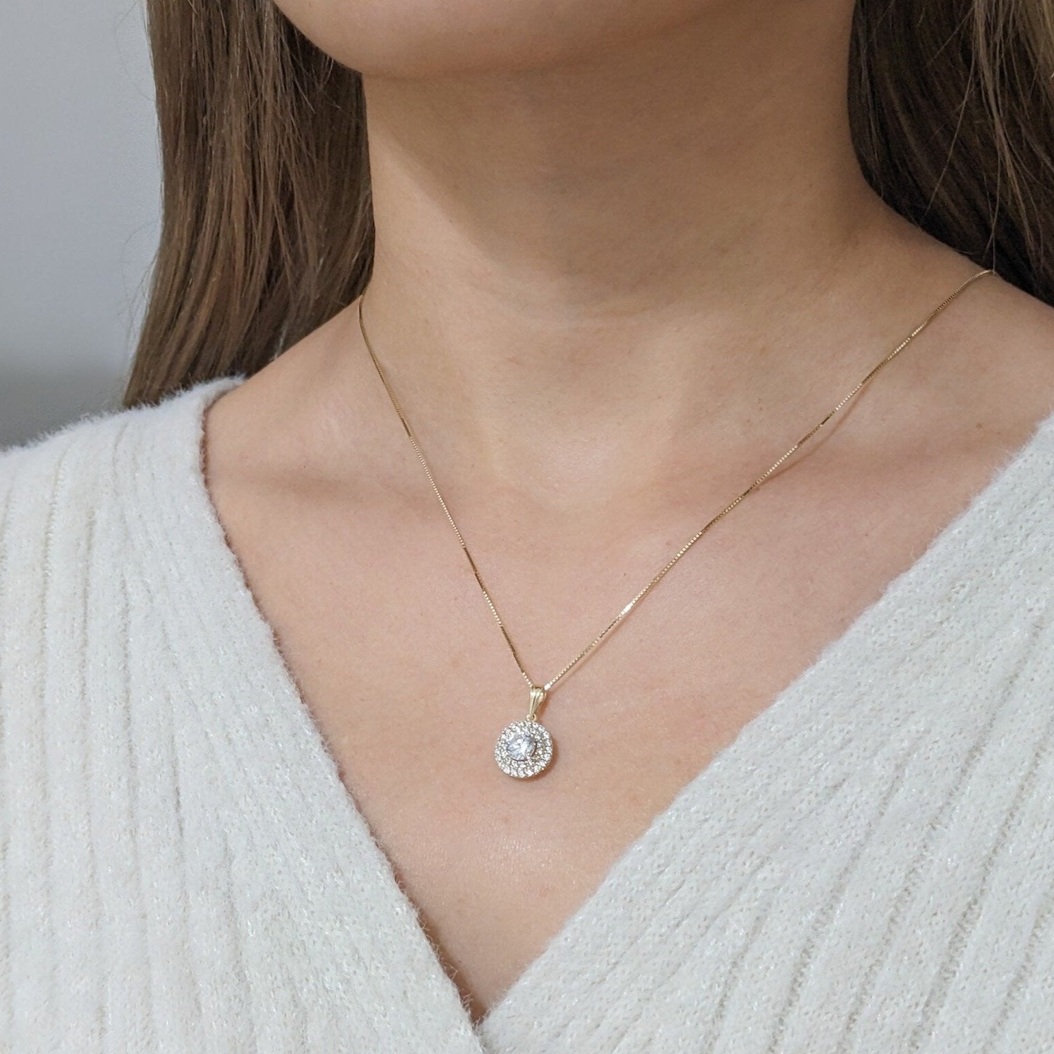Double Halo Pendant