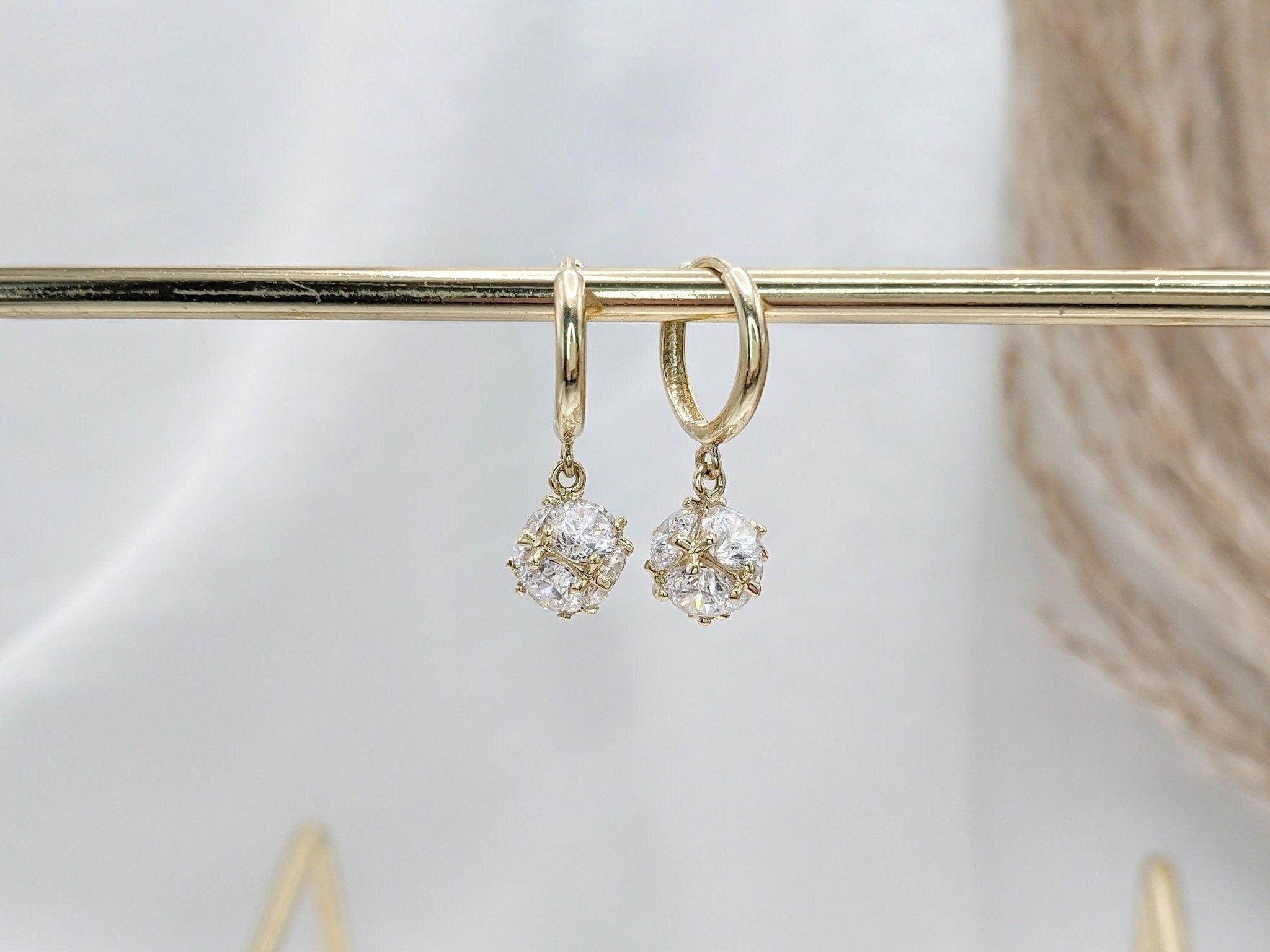 Disco Ball Hoop Earring