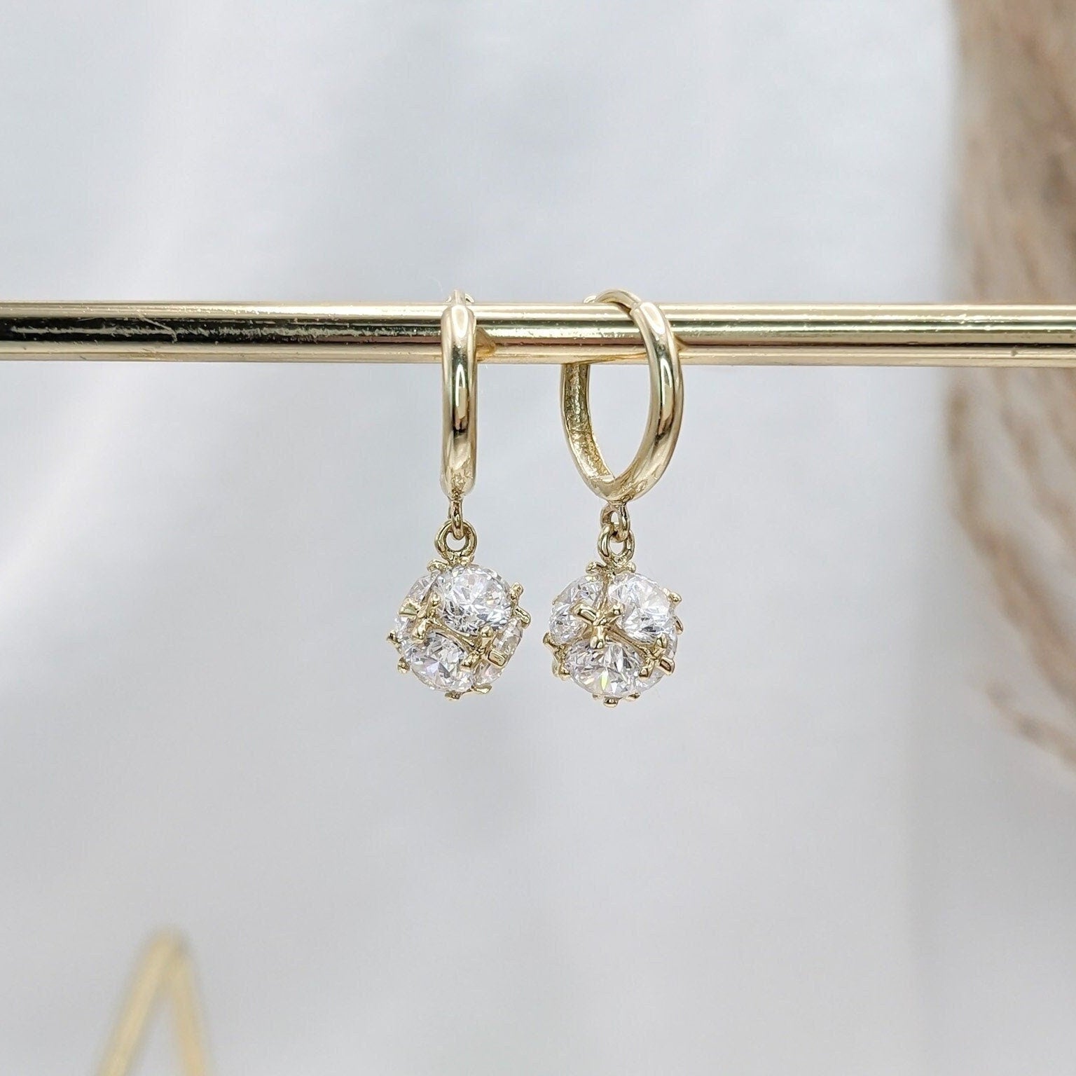 Disco Ball Hoop Earring