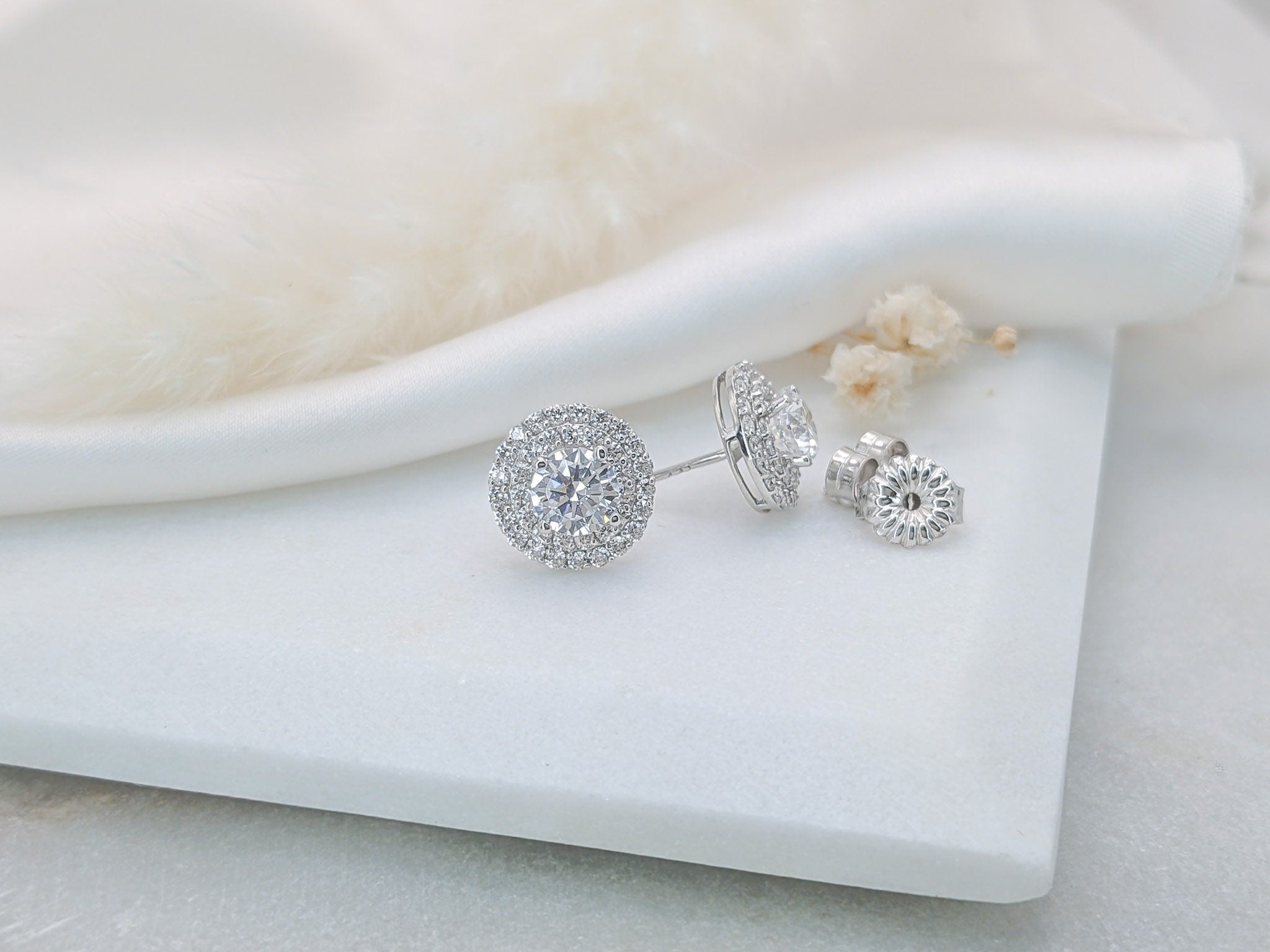 Double Halo Earrings