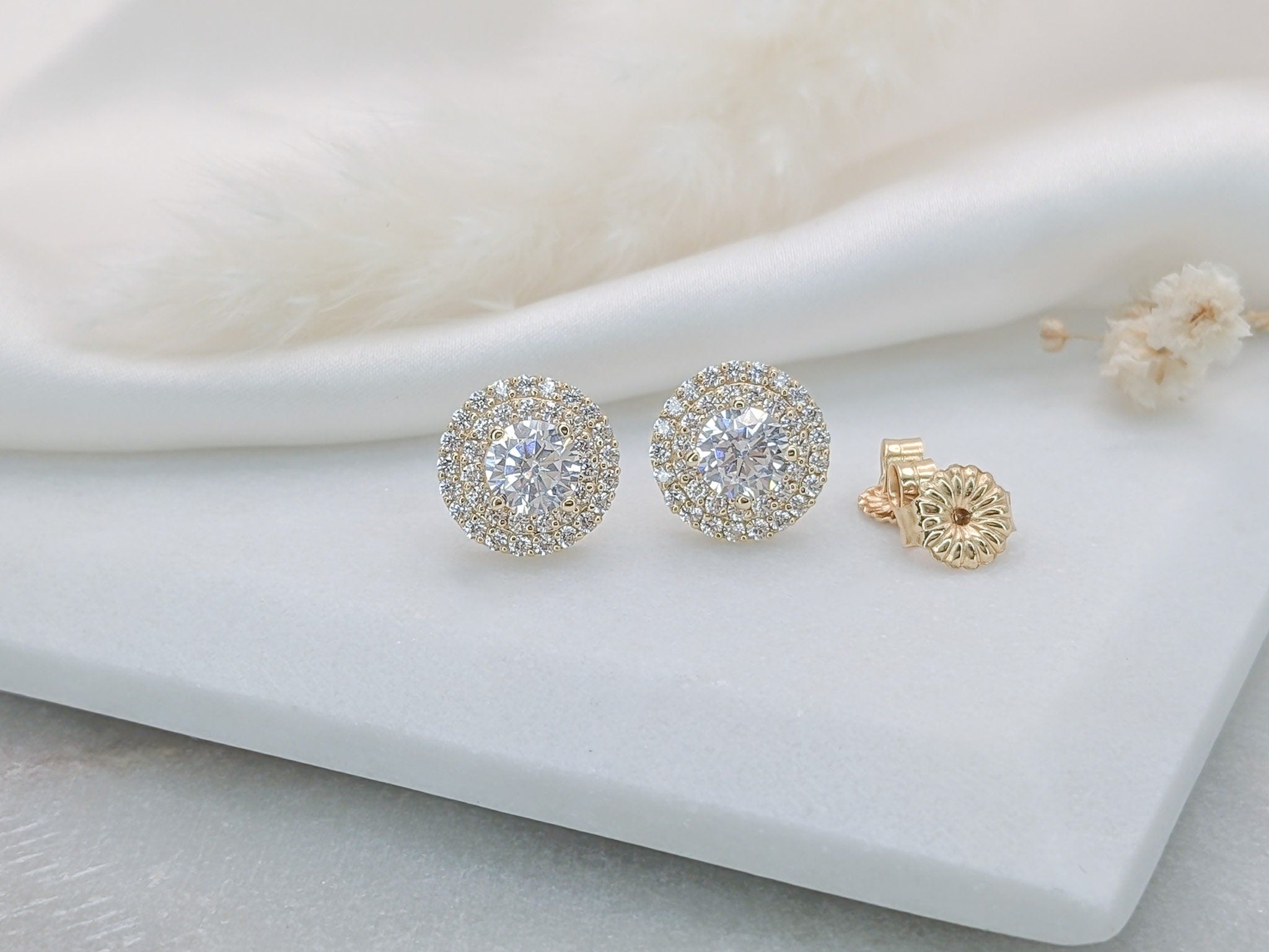 Double Halo Earrings