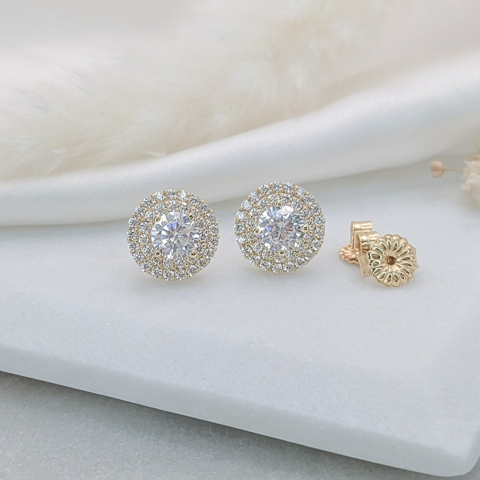 Double Halo Earrings