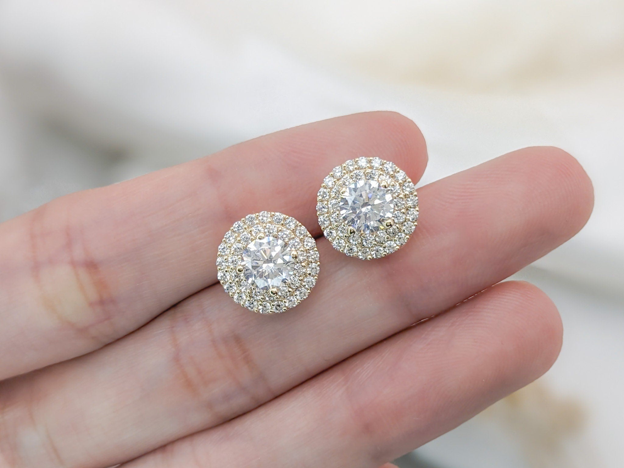 Double Halo Earrings