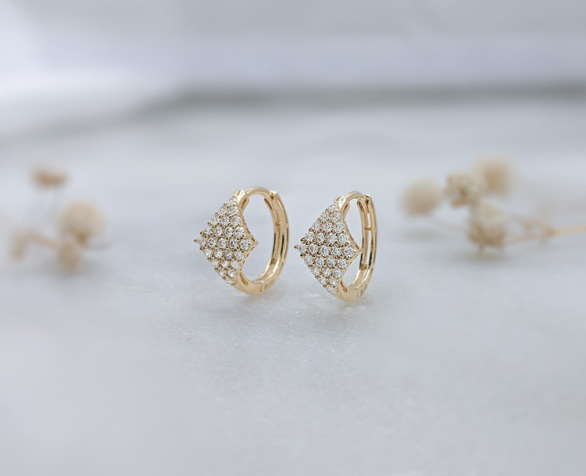 Pavé Huggies Earrings