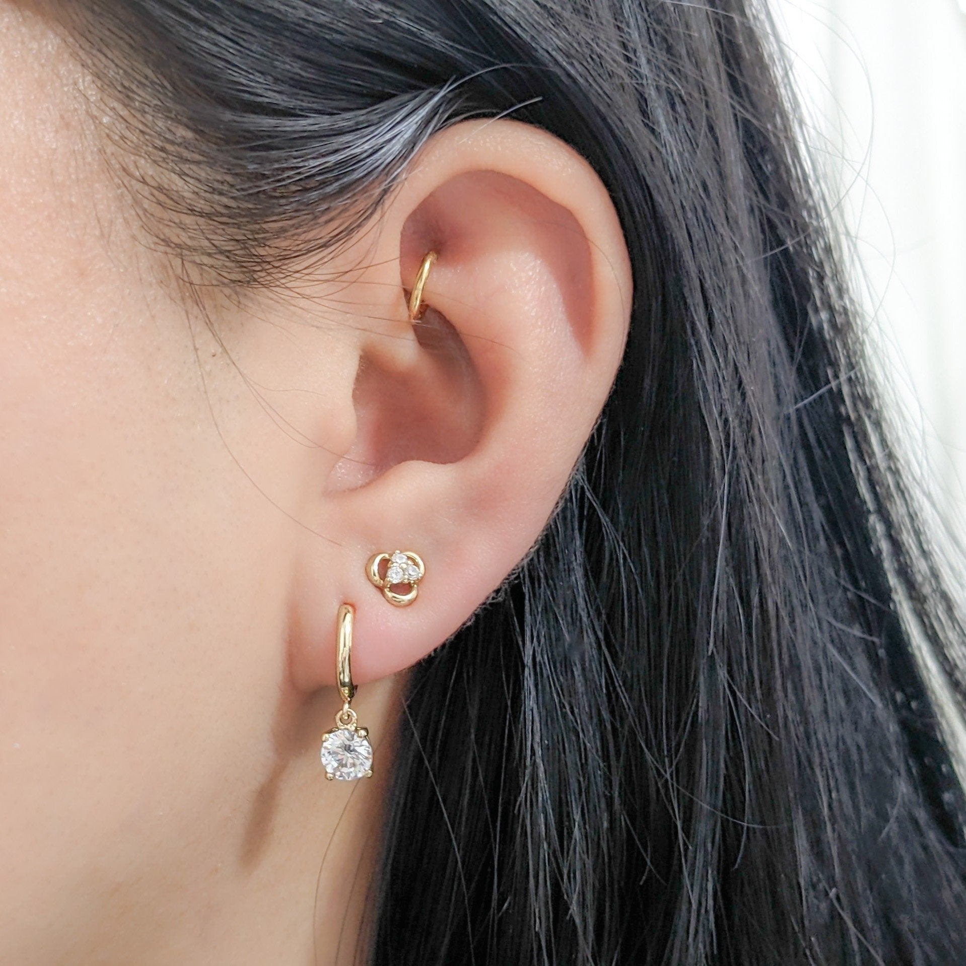 Trillium Flower Earrings