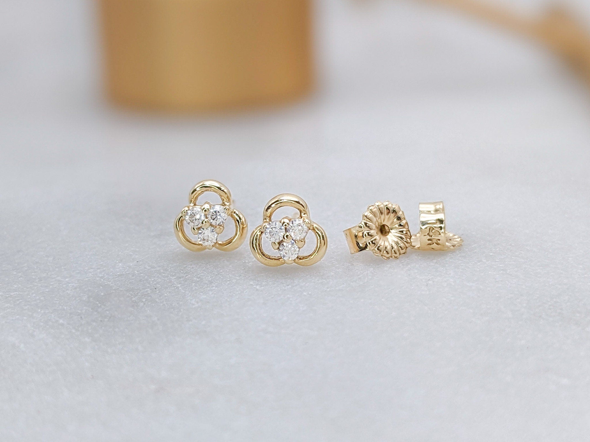 Trillium Flower Earrings