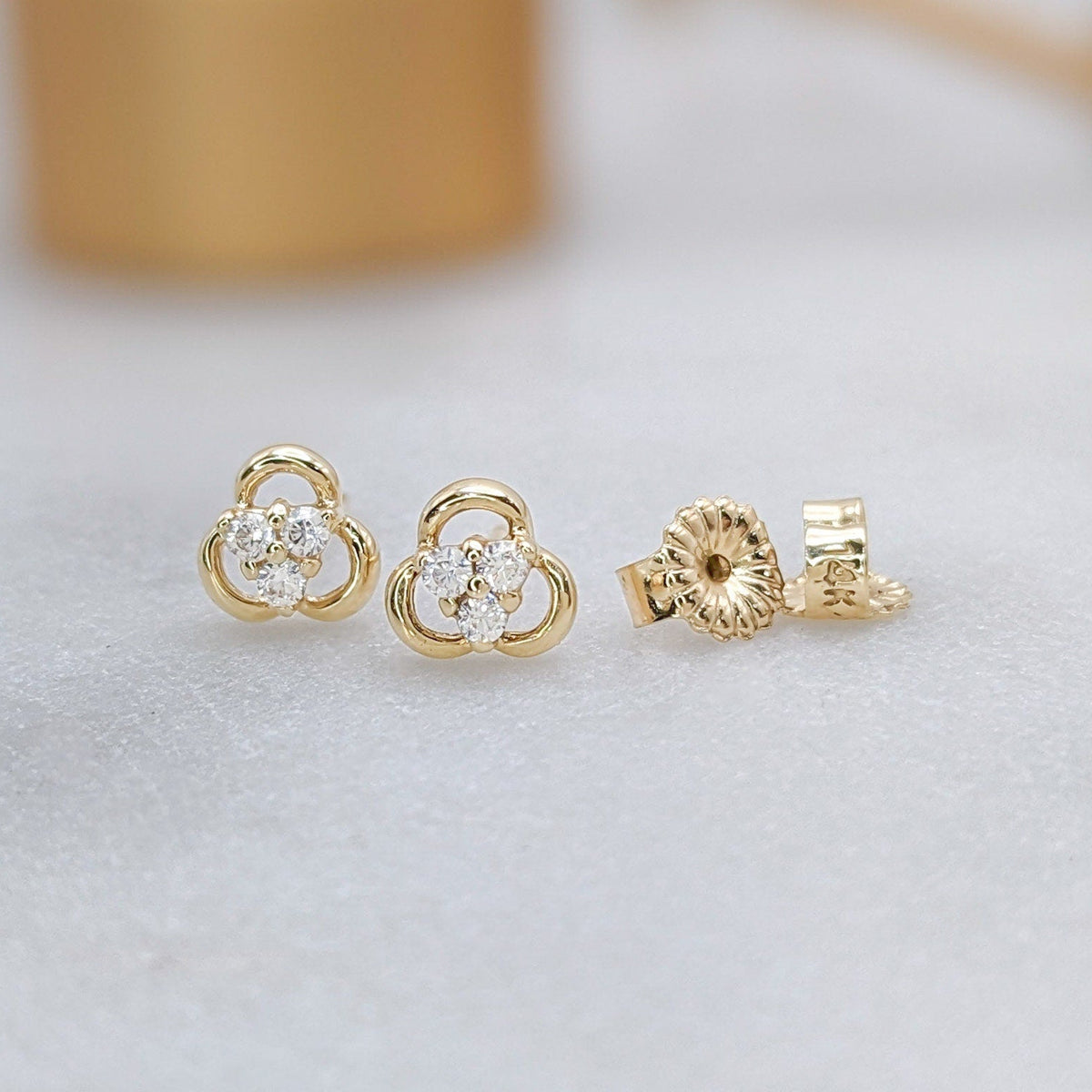 Trillium Flower Earrings