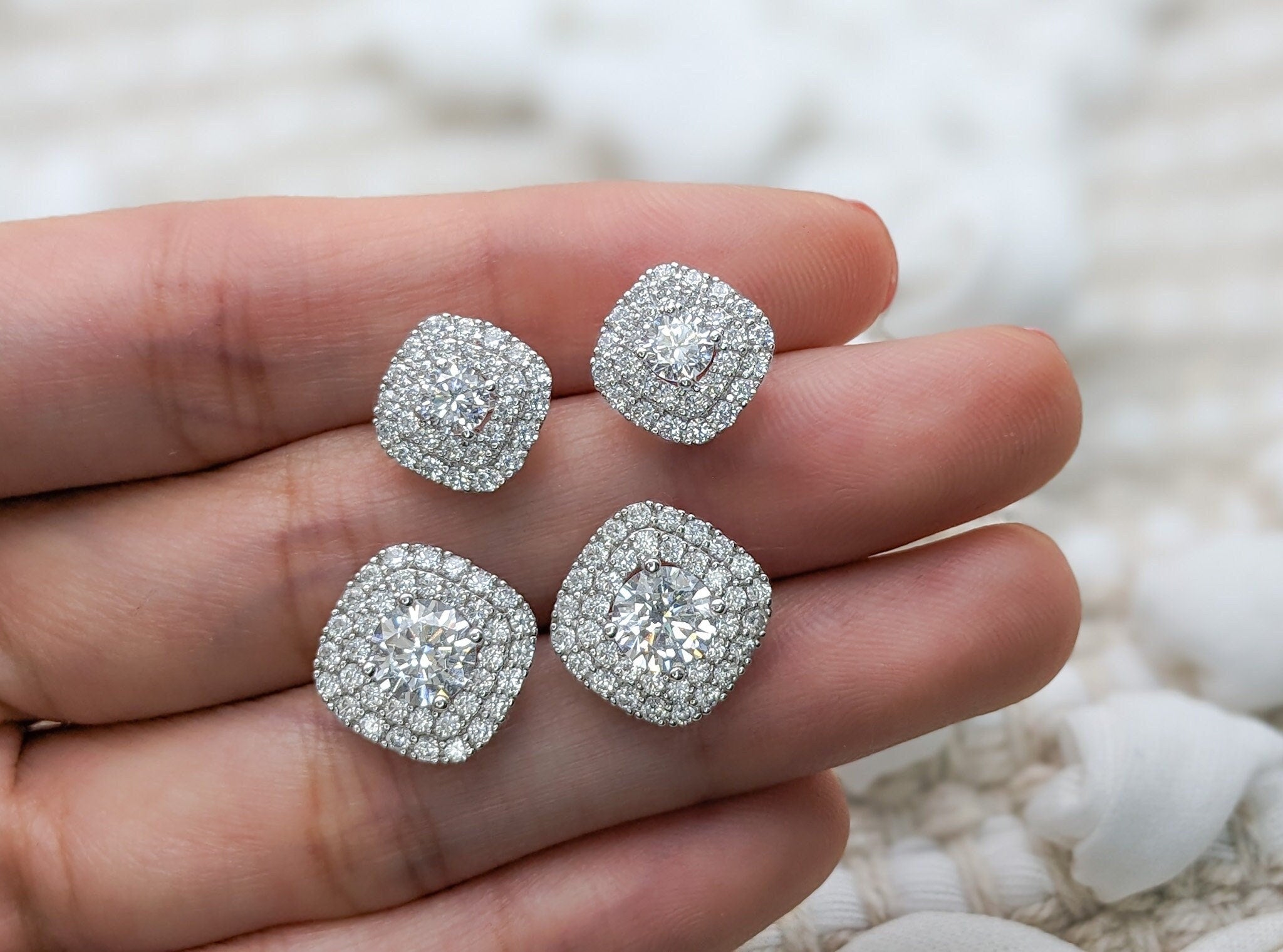 Square Cushion Earrings