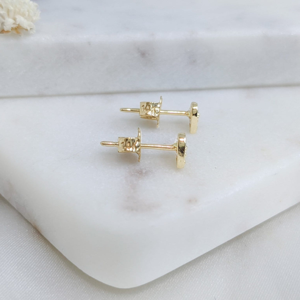 Dainty Pavé Heart Stud