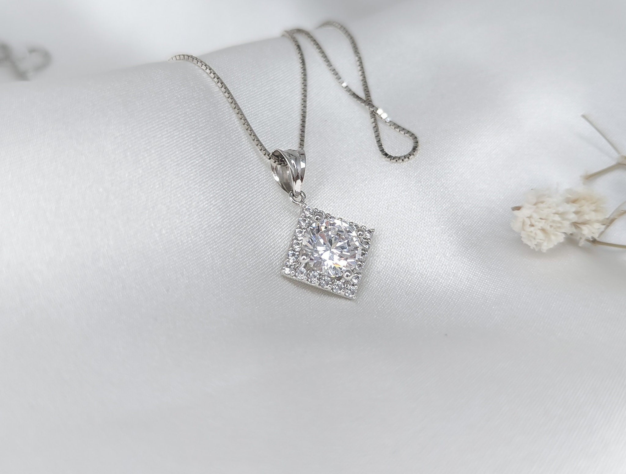 Square Halo Pendant