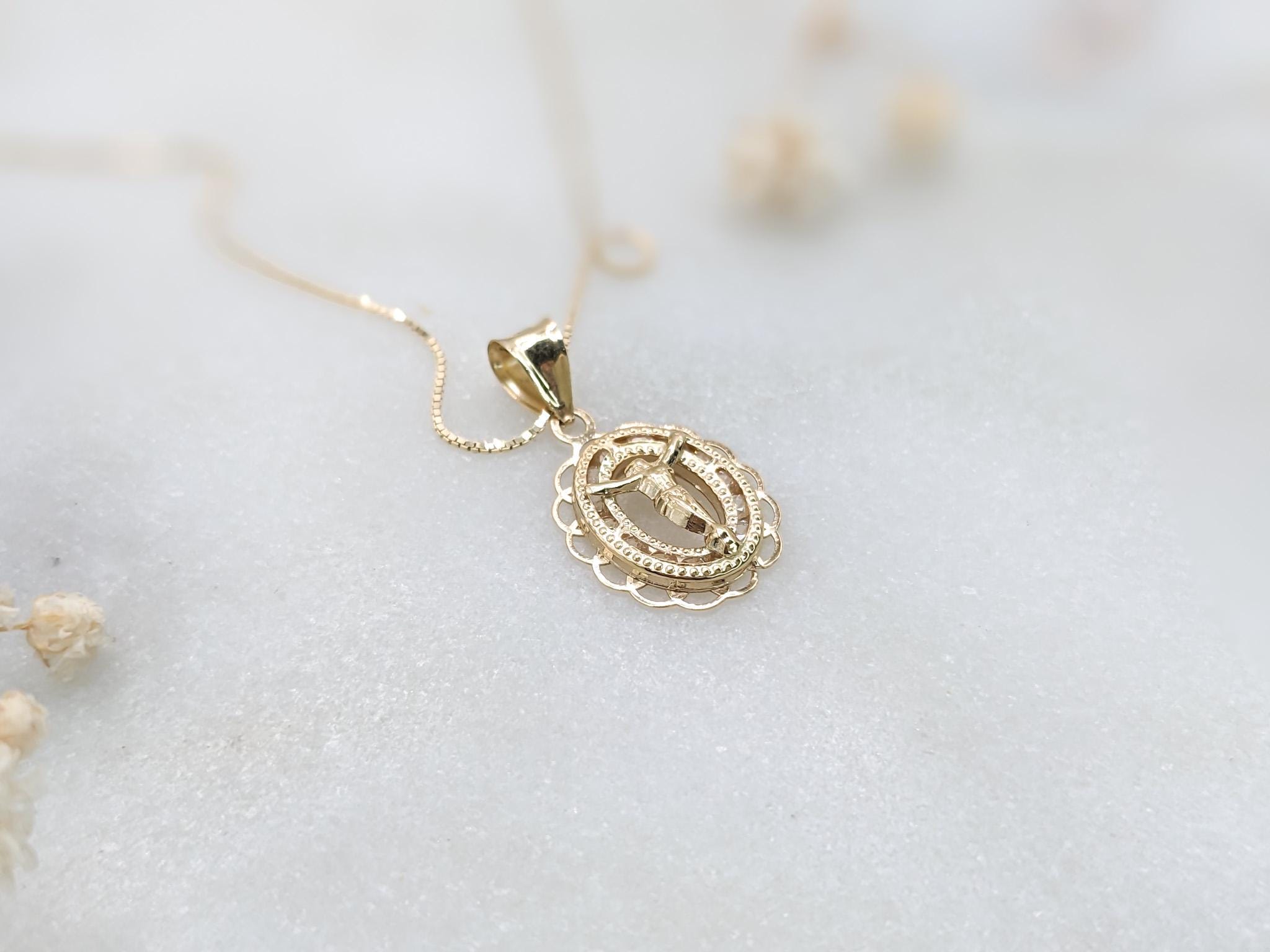 Oval Crucifix Pendant