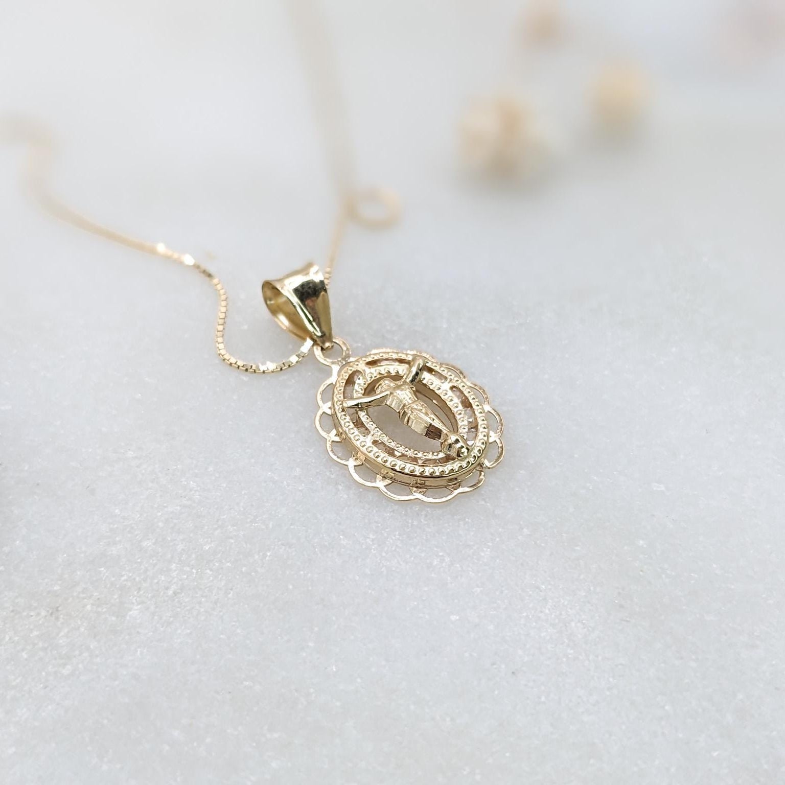 Oval Crucifix Pendant