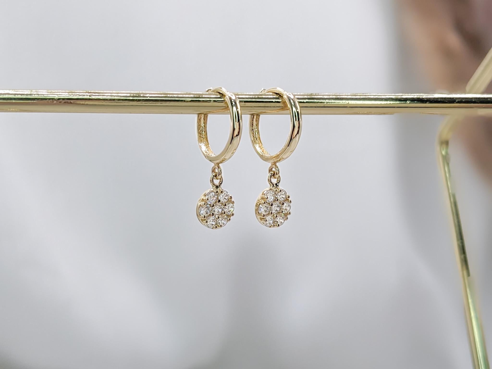 Dangle Hoops Circle Charm