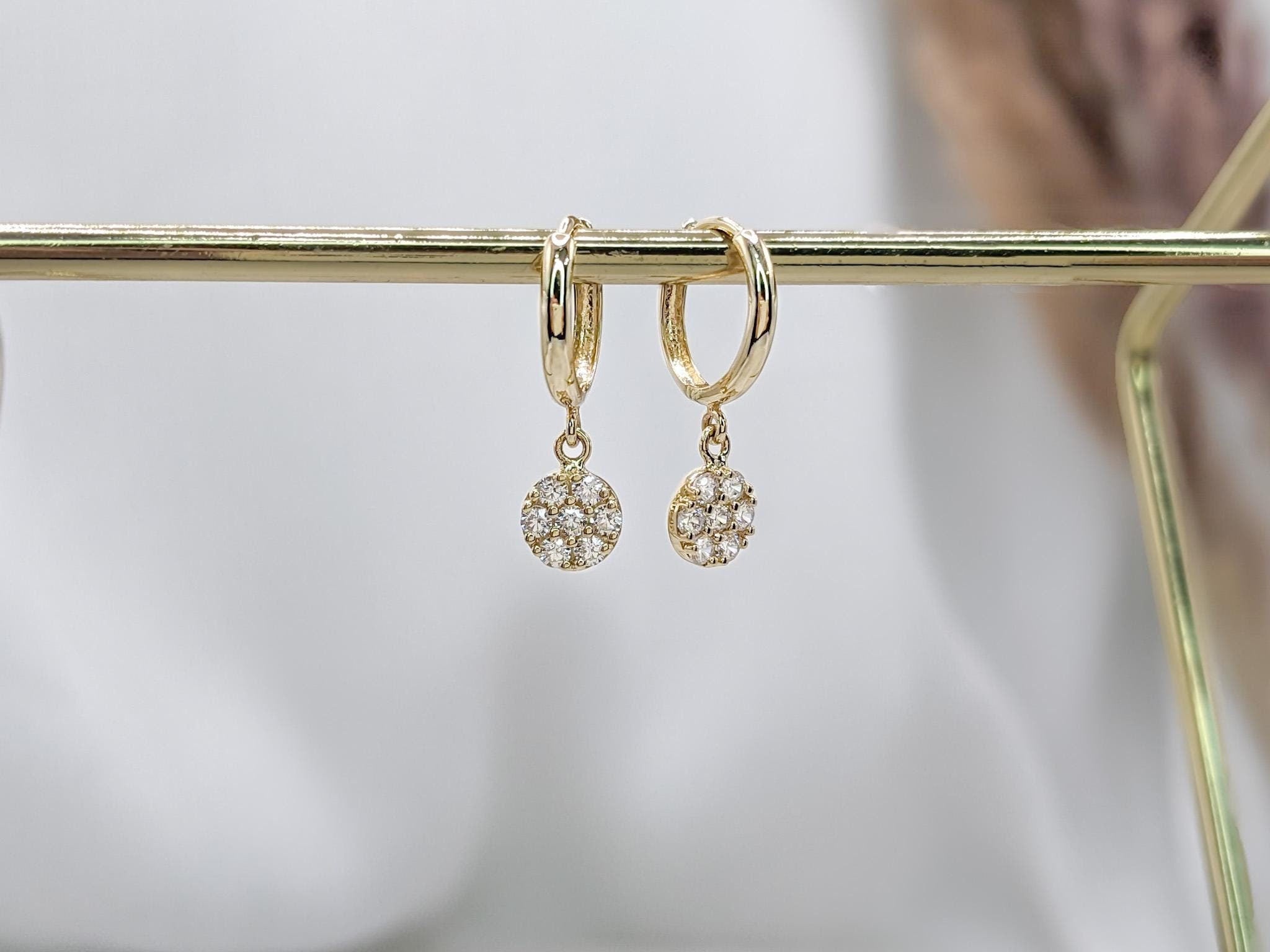 Dangle Hoops Circle Charm