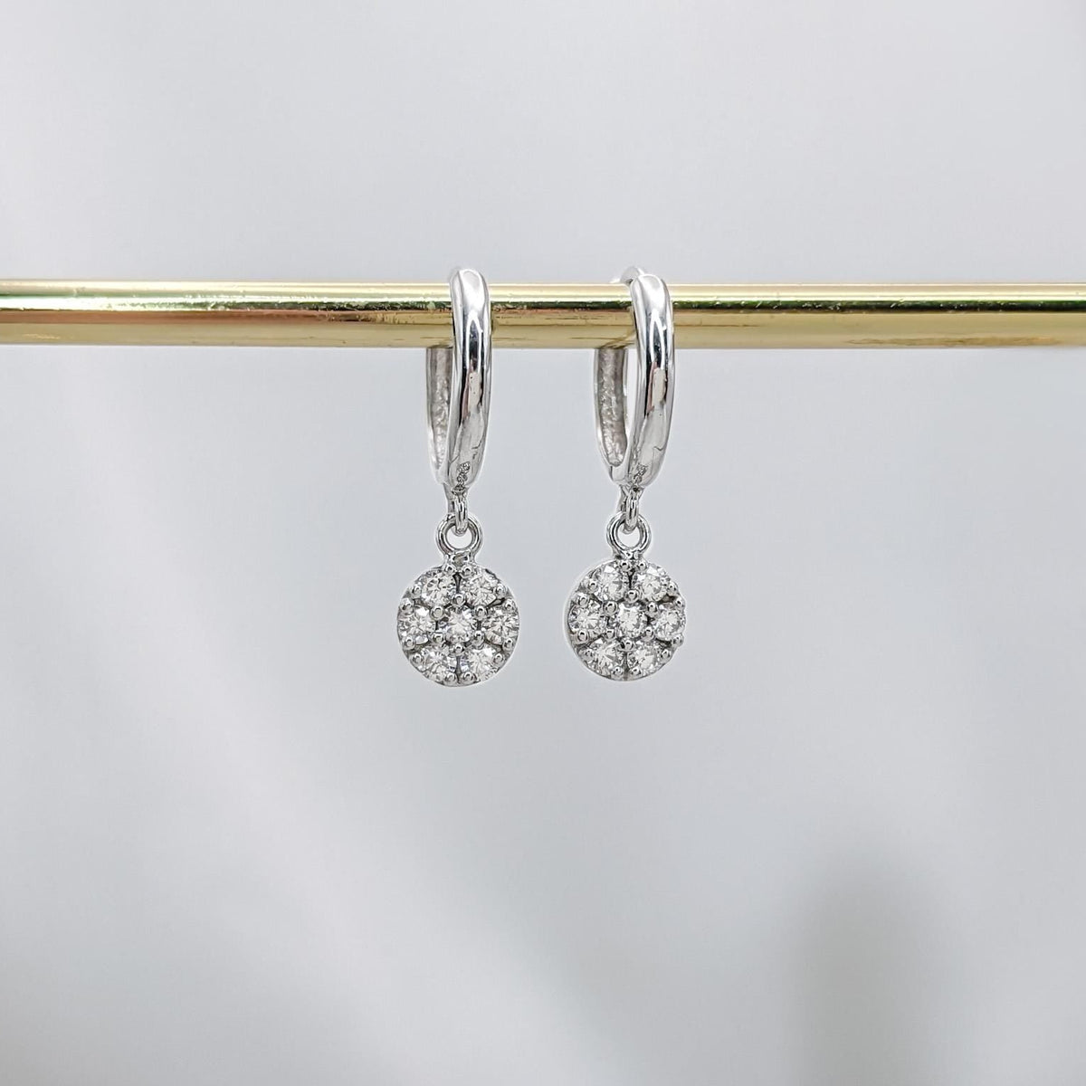 Dangle Hoops Circle Charm