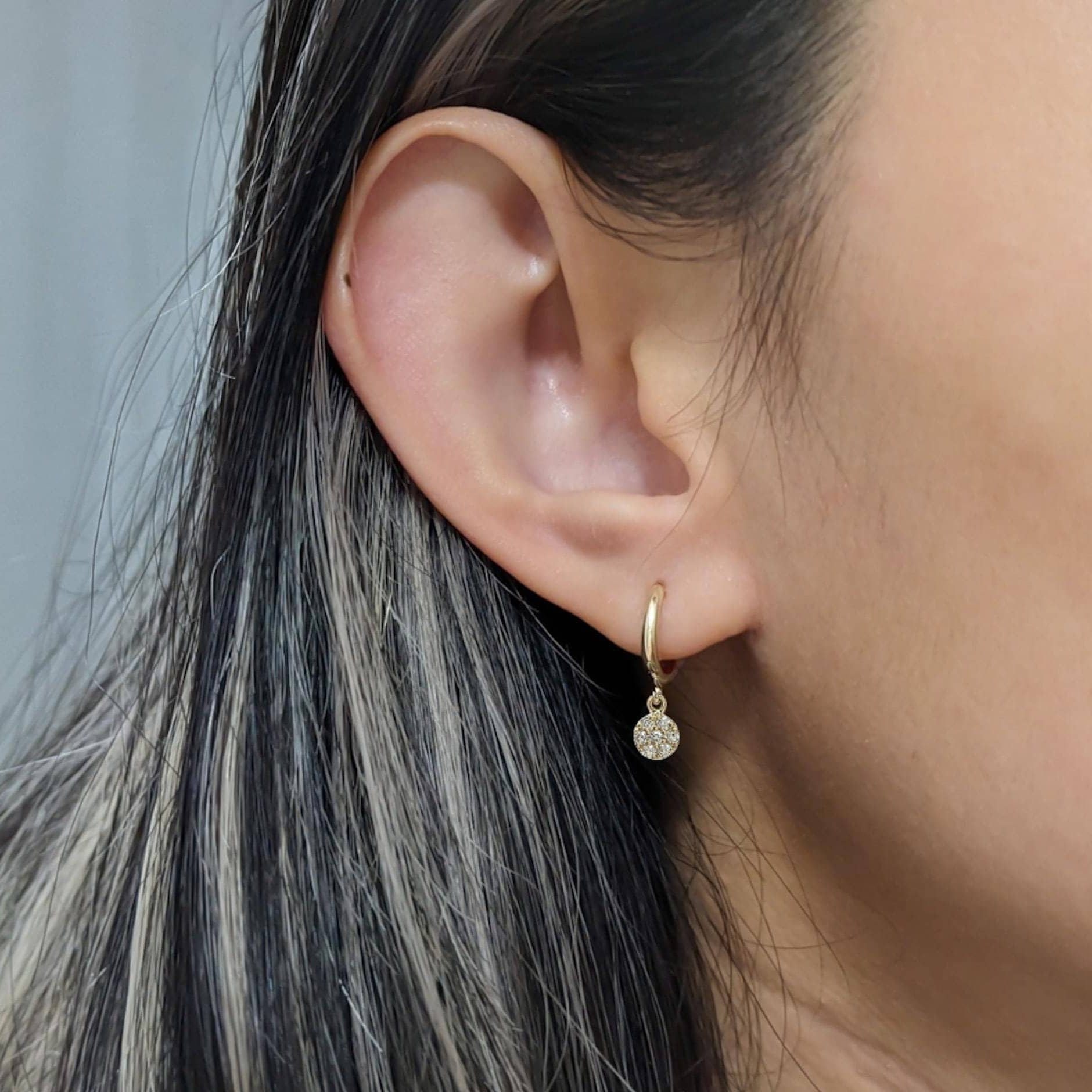 Dangle Hoops Circle Charm