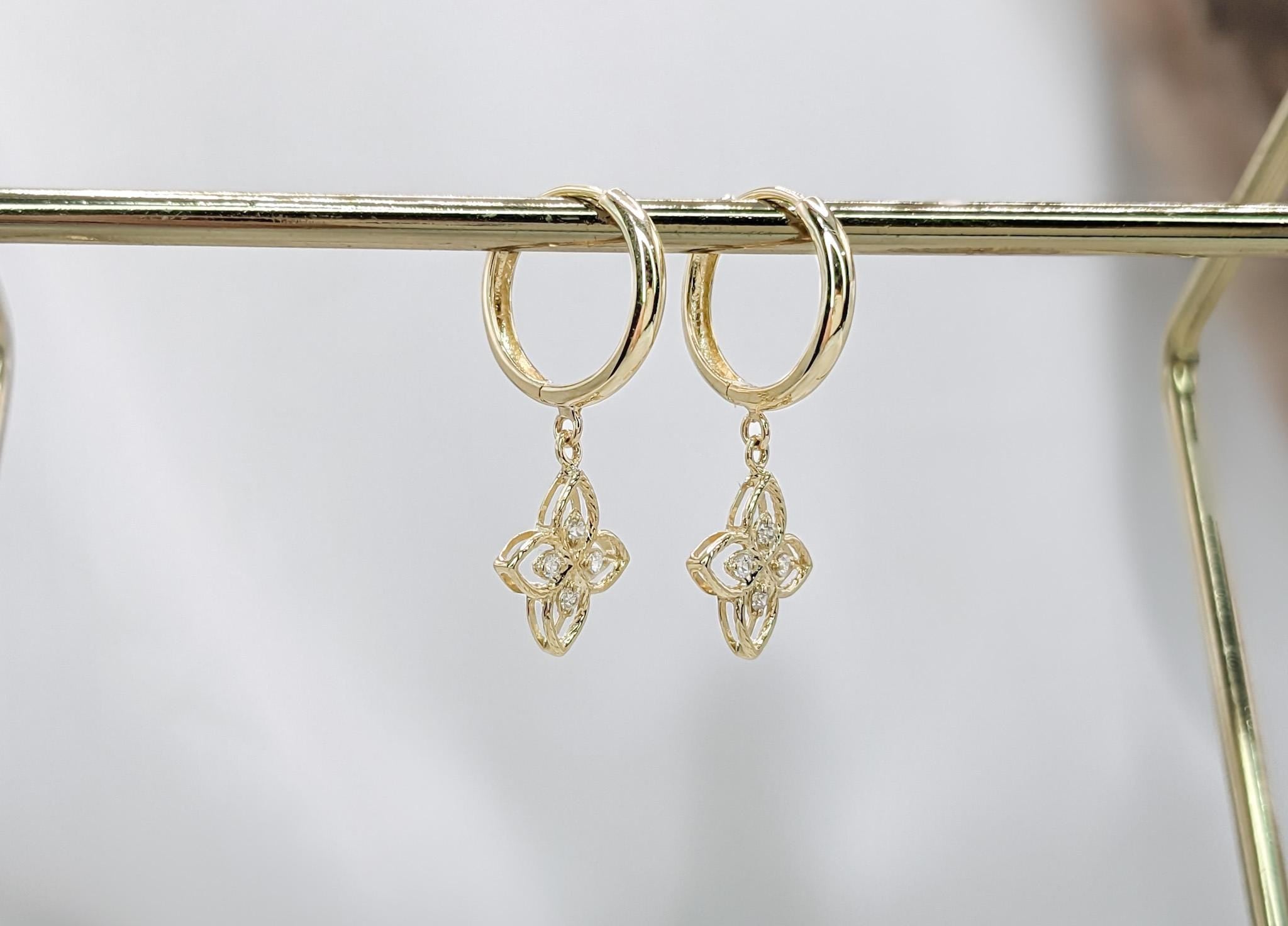 Vintage Petal Hoops