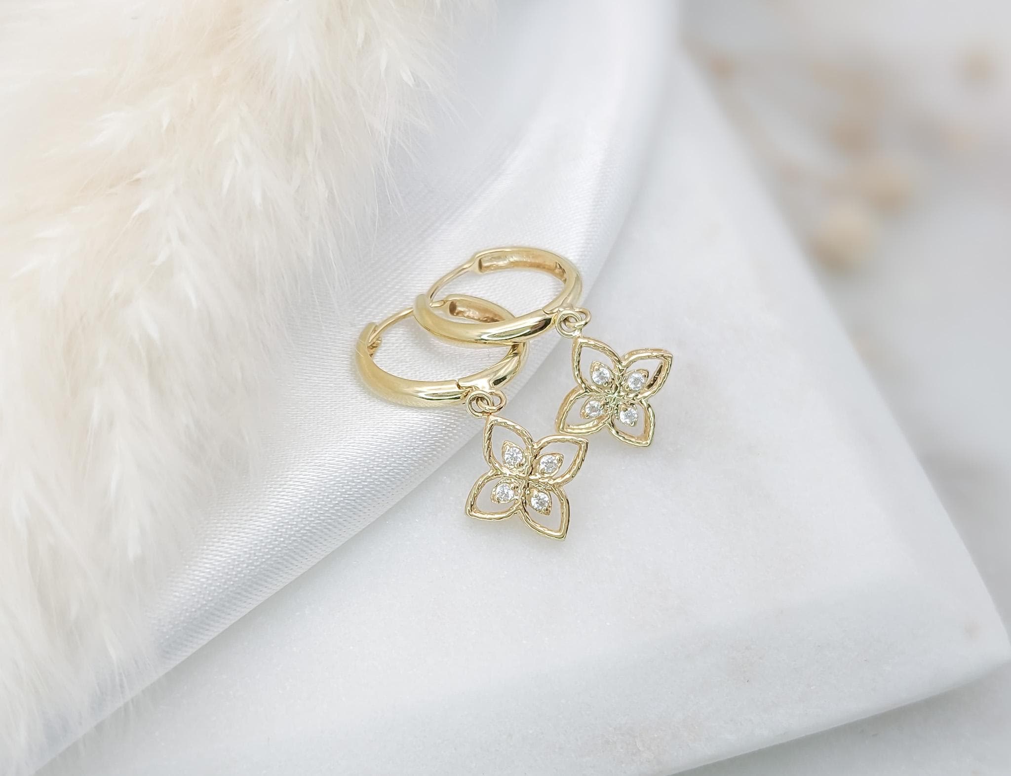 Vintage Petal Hoops