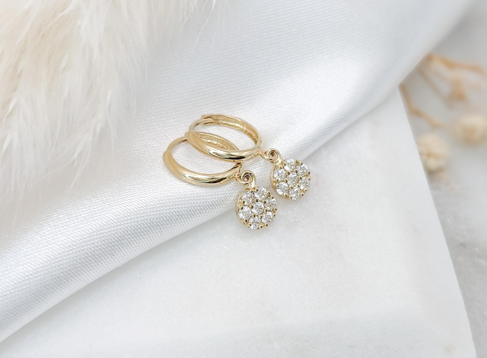 Dangle Hoops Circle Charm