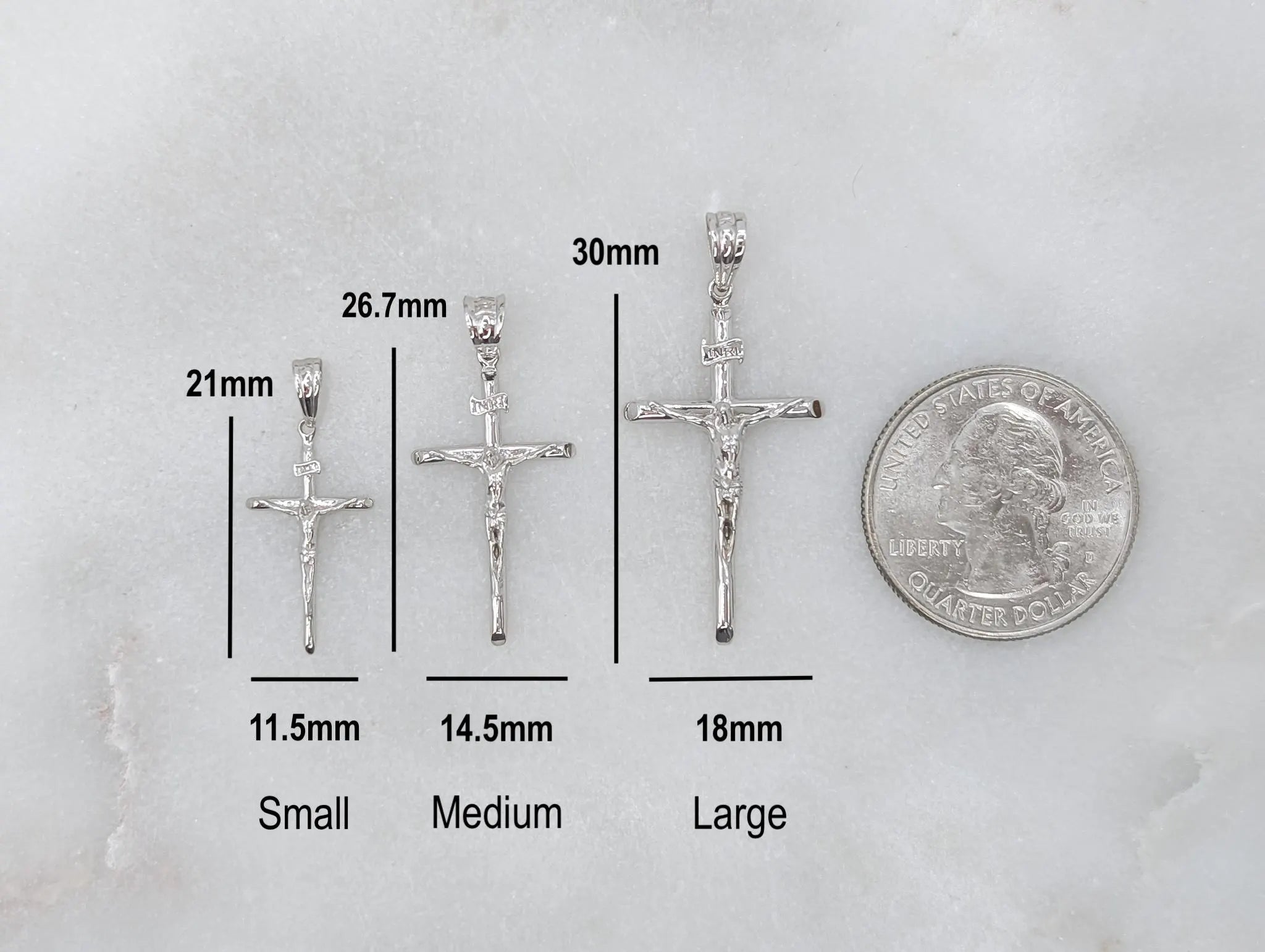 Medium Crucifix Cross Necklace