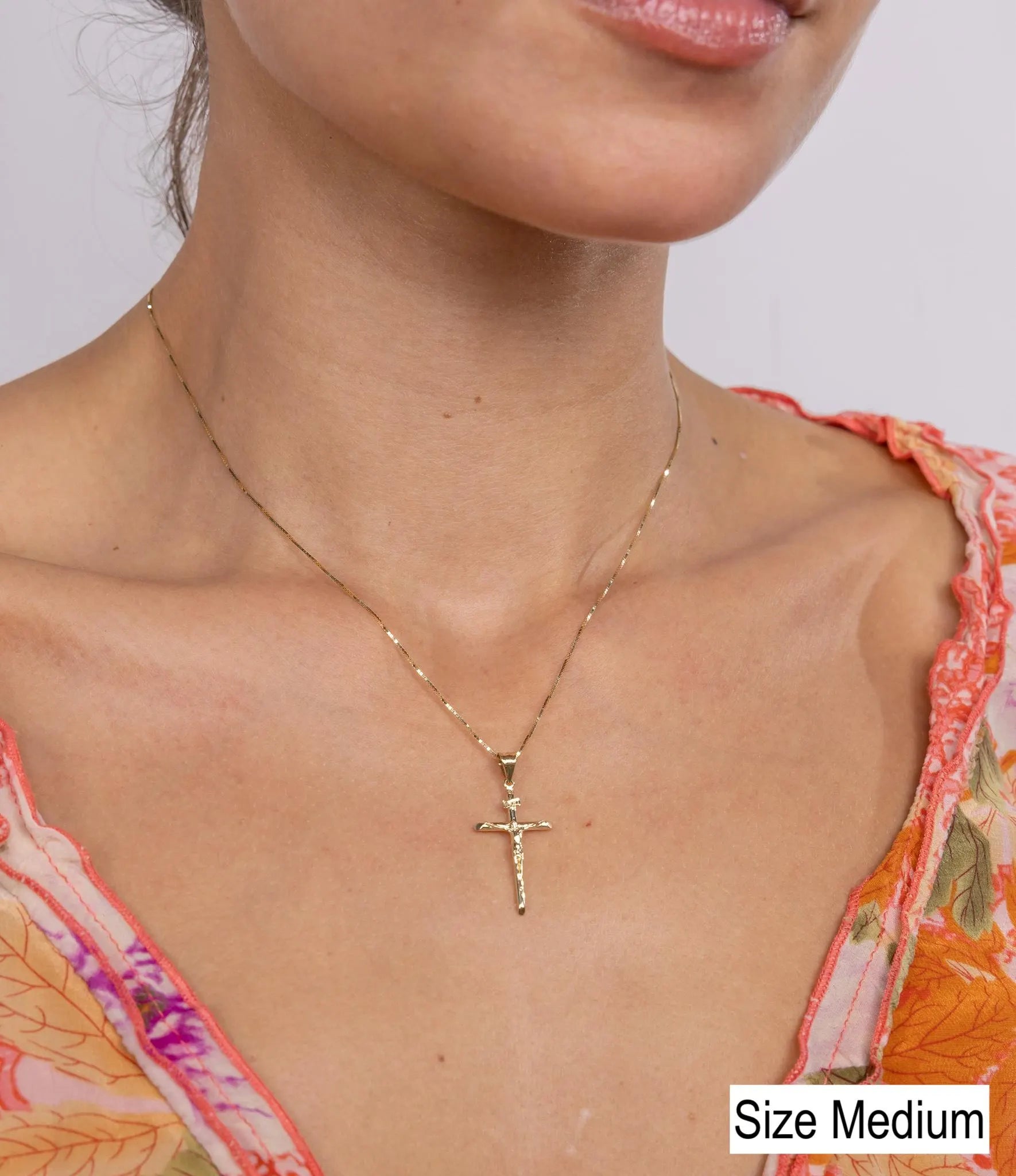Medium Crucifix Cross Necklace