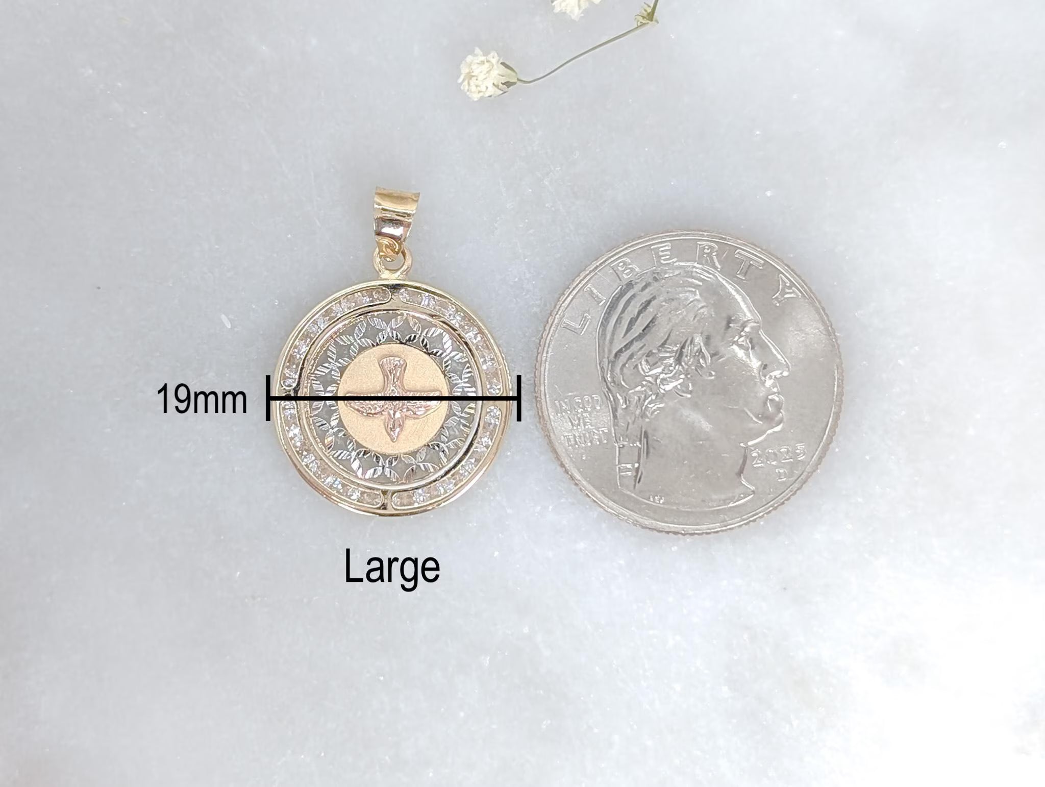 Tri-Color Dove Pendant