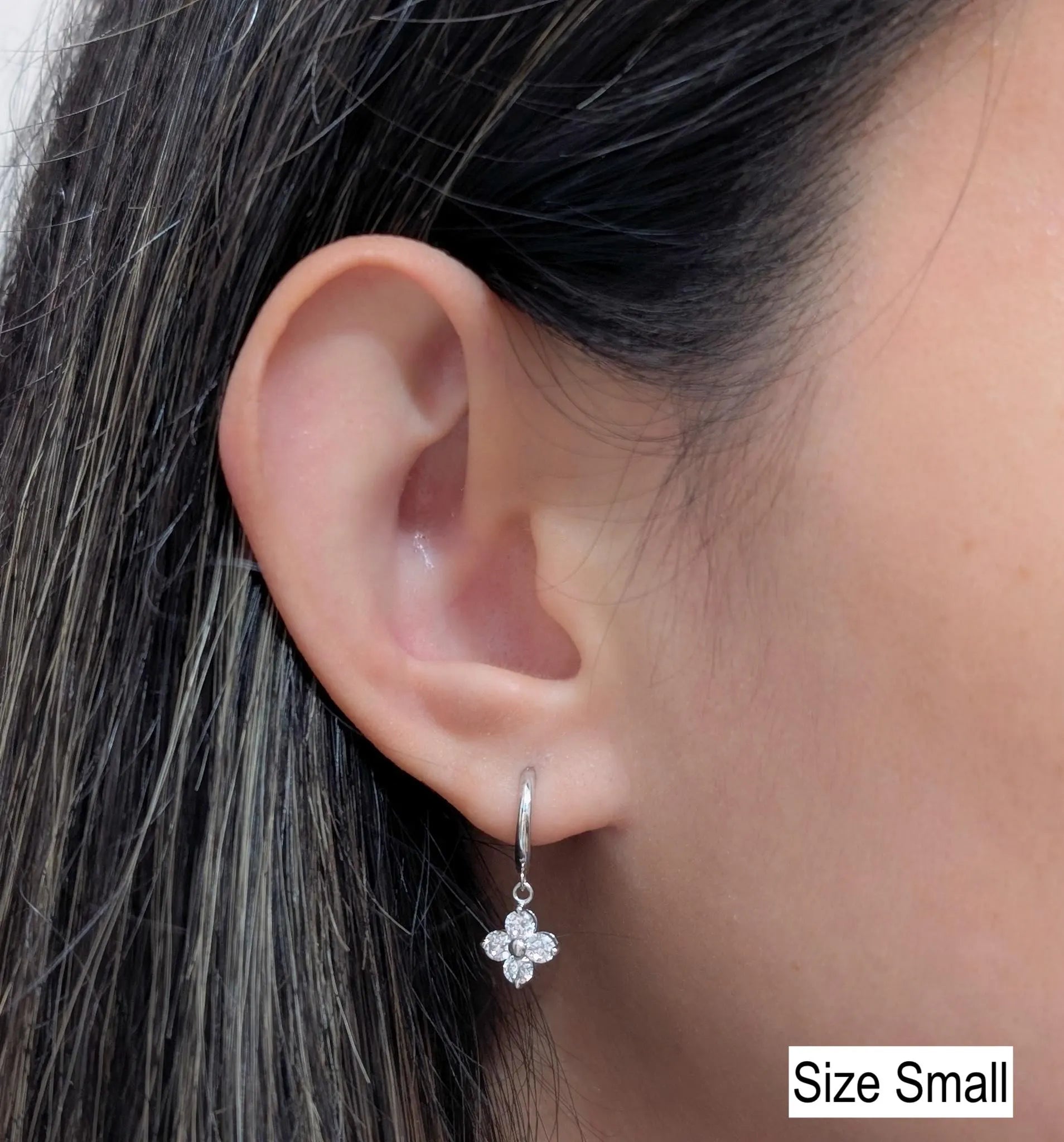 Clover Cluster Hoop Earrings