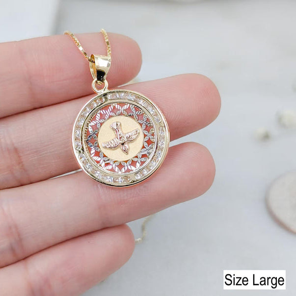Tri-Color Dove Pendant
