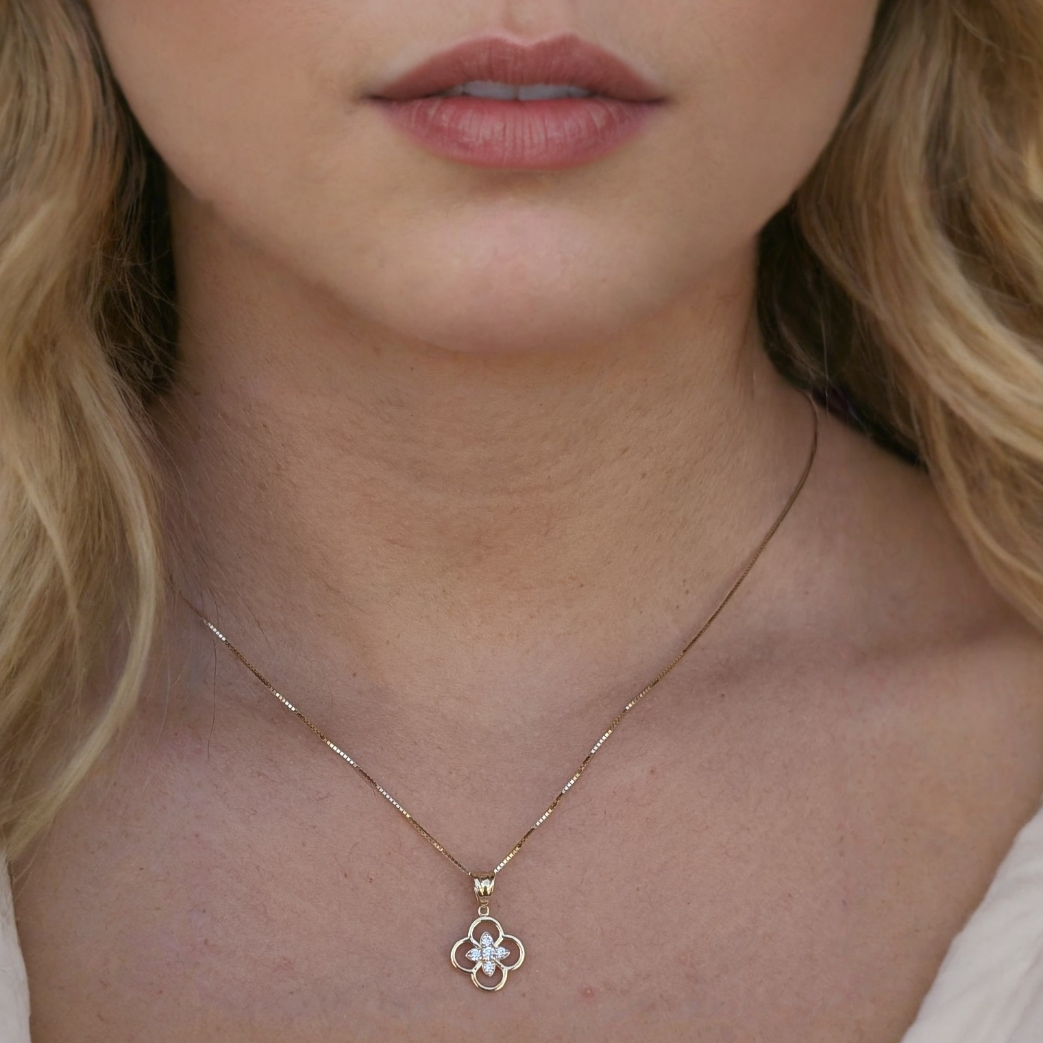 Gold Clover Pendant