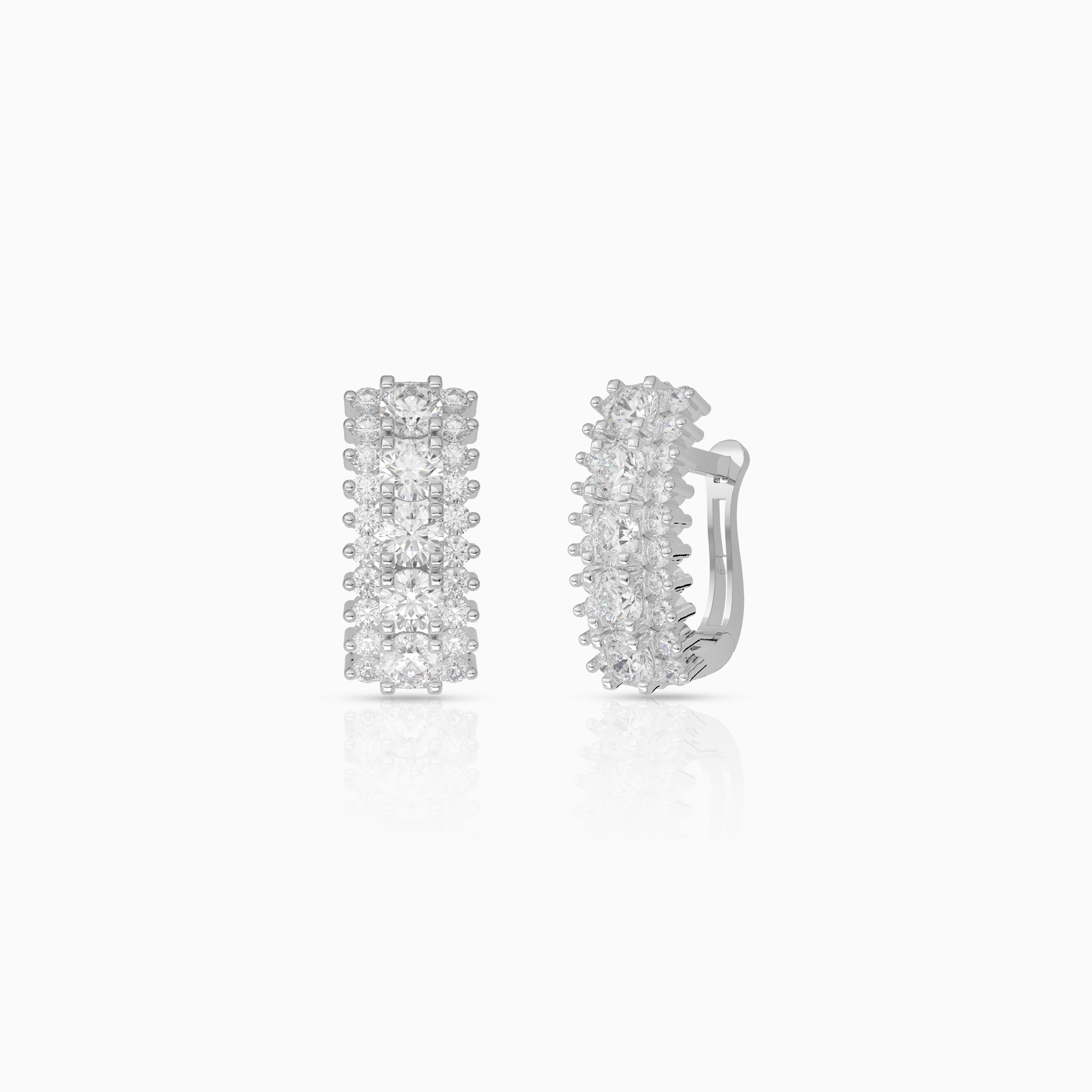 Lux Pavé English Lock Earrings