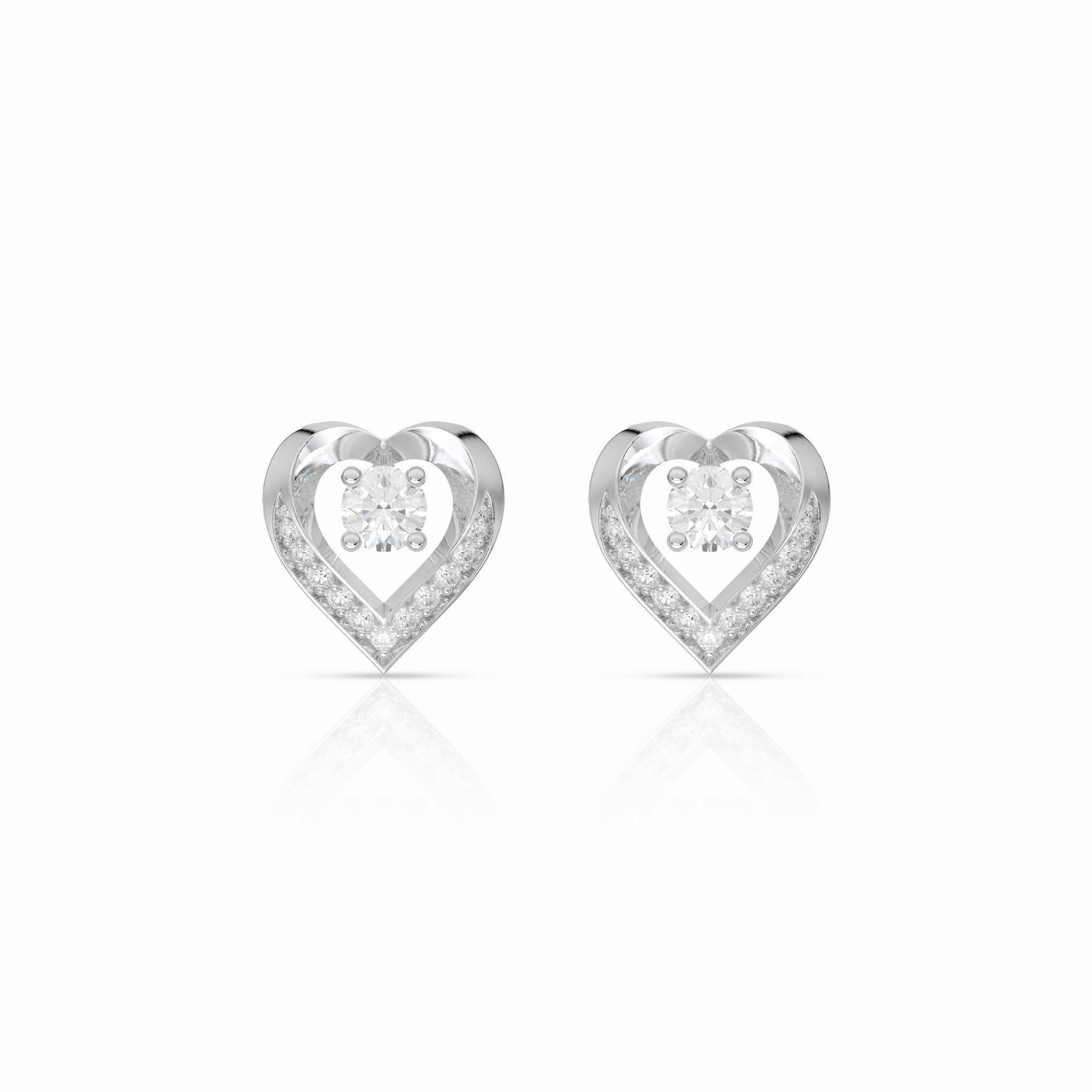 Pavé Heart Earrings