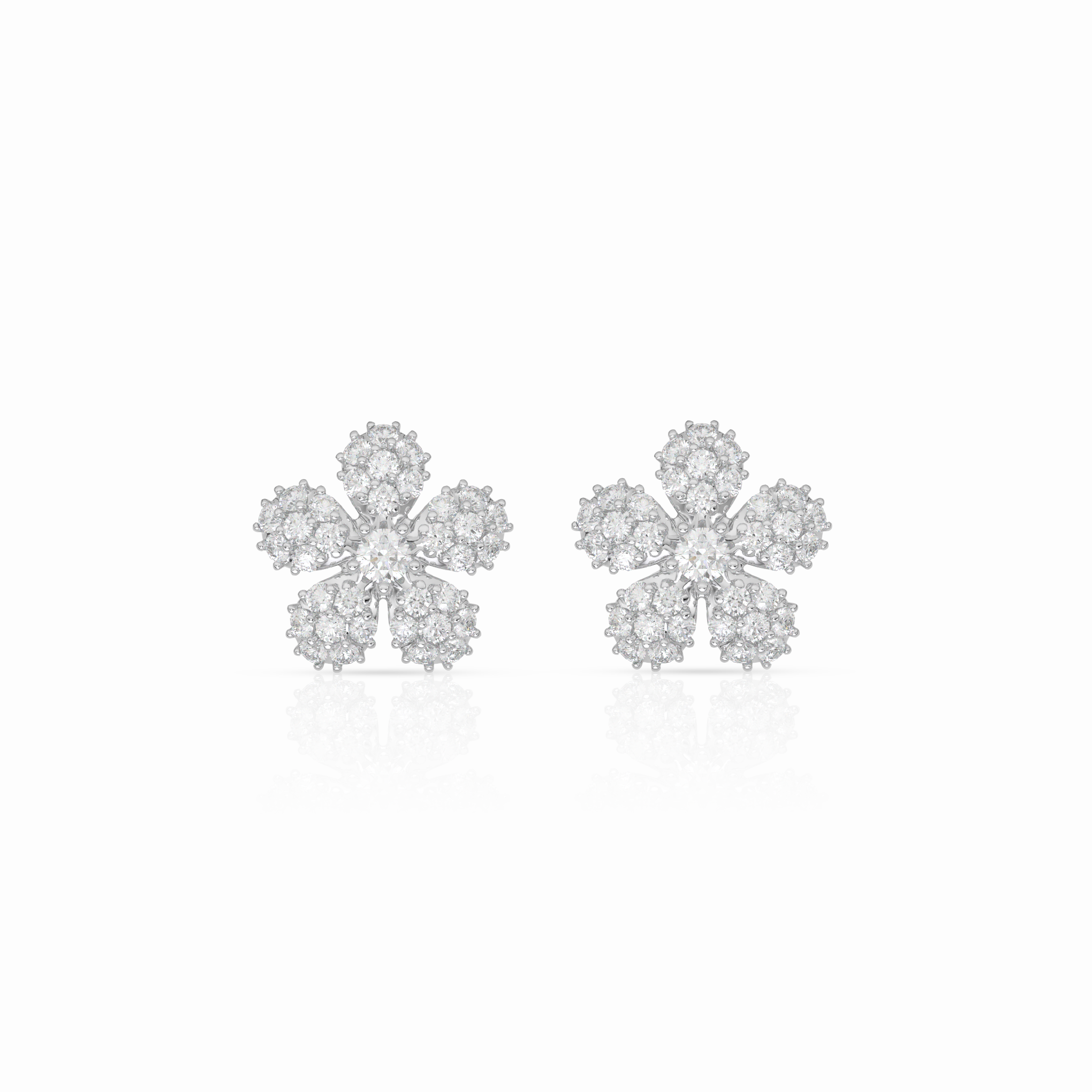 Pavé Flower Earrings