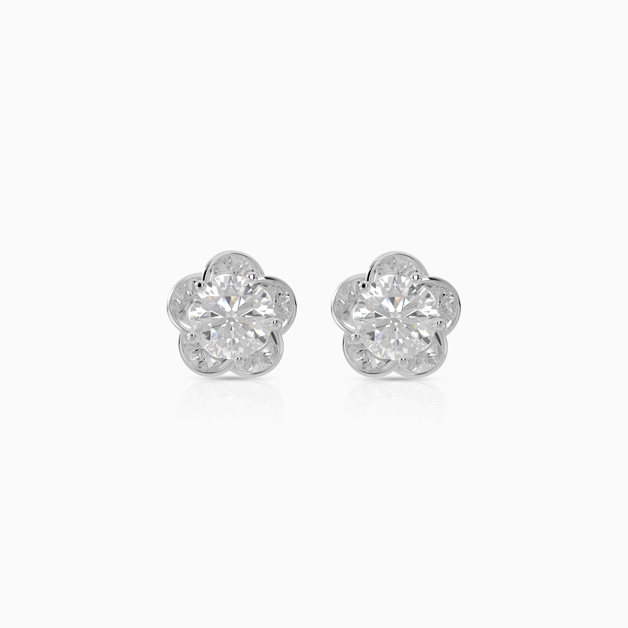 Plumeria Flower Stud Earrings