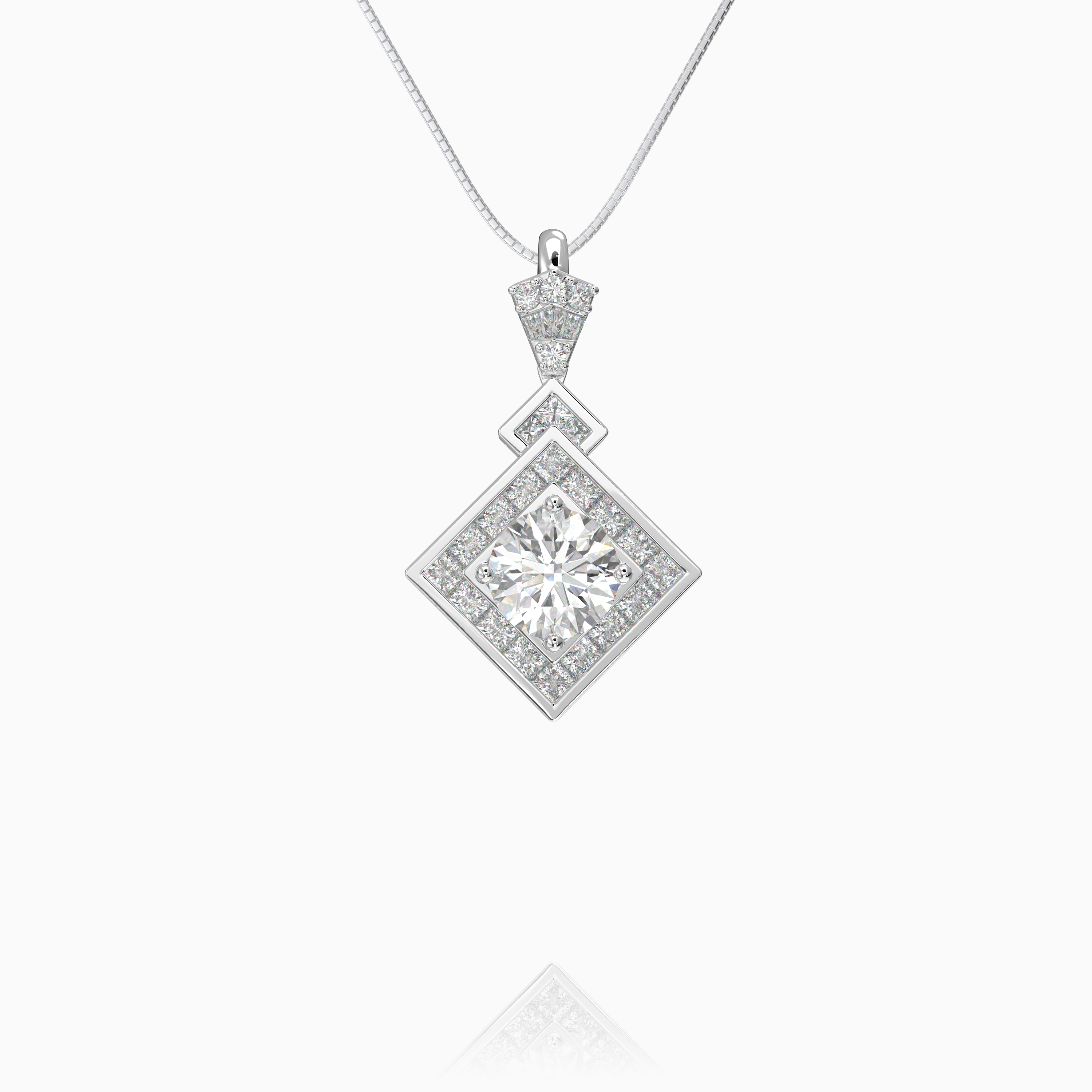 Art Deco Vintage Square Pendant