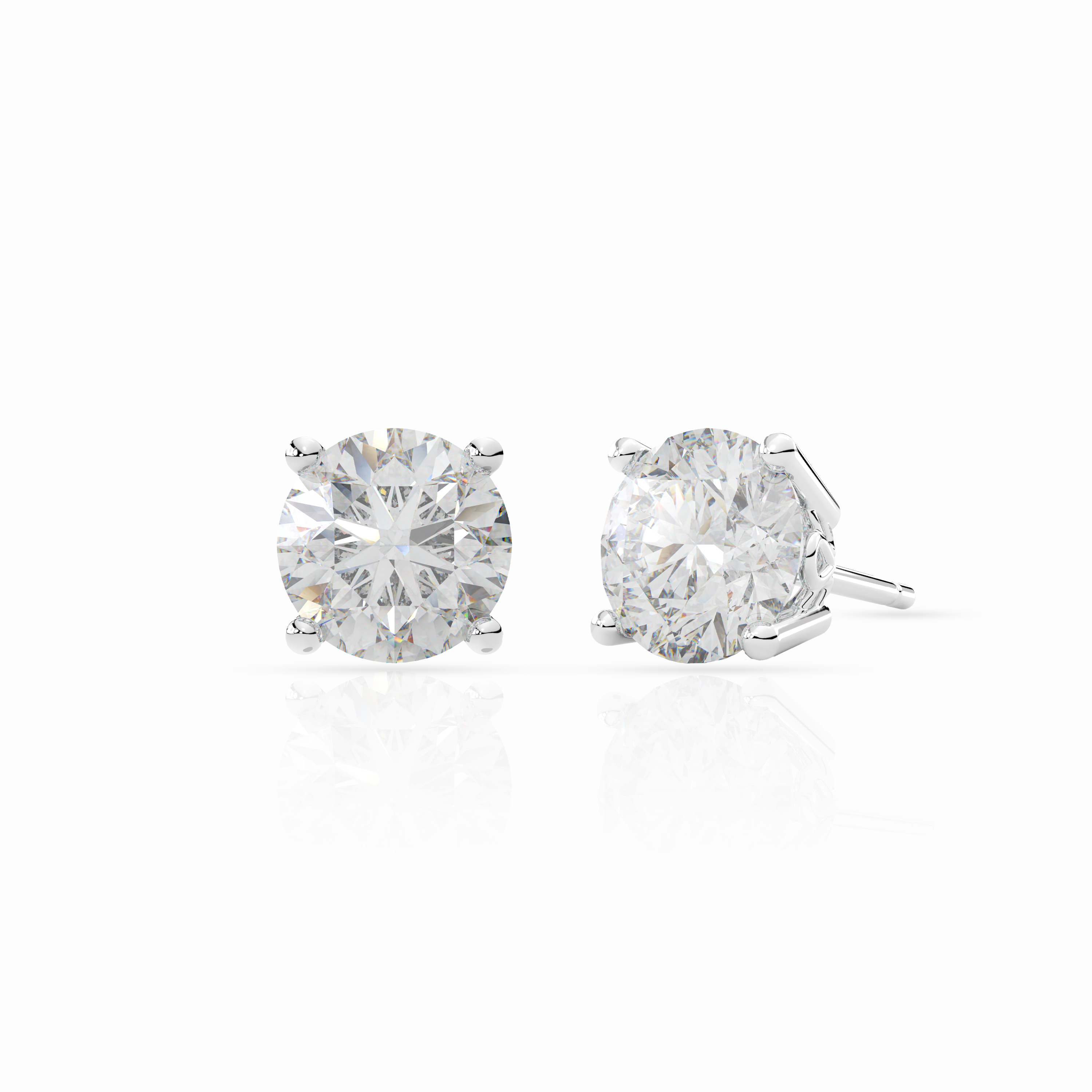 Solitaire Stud Earrings