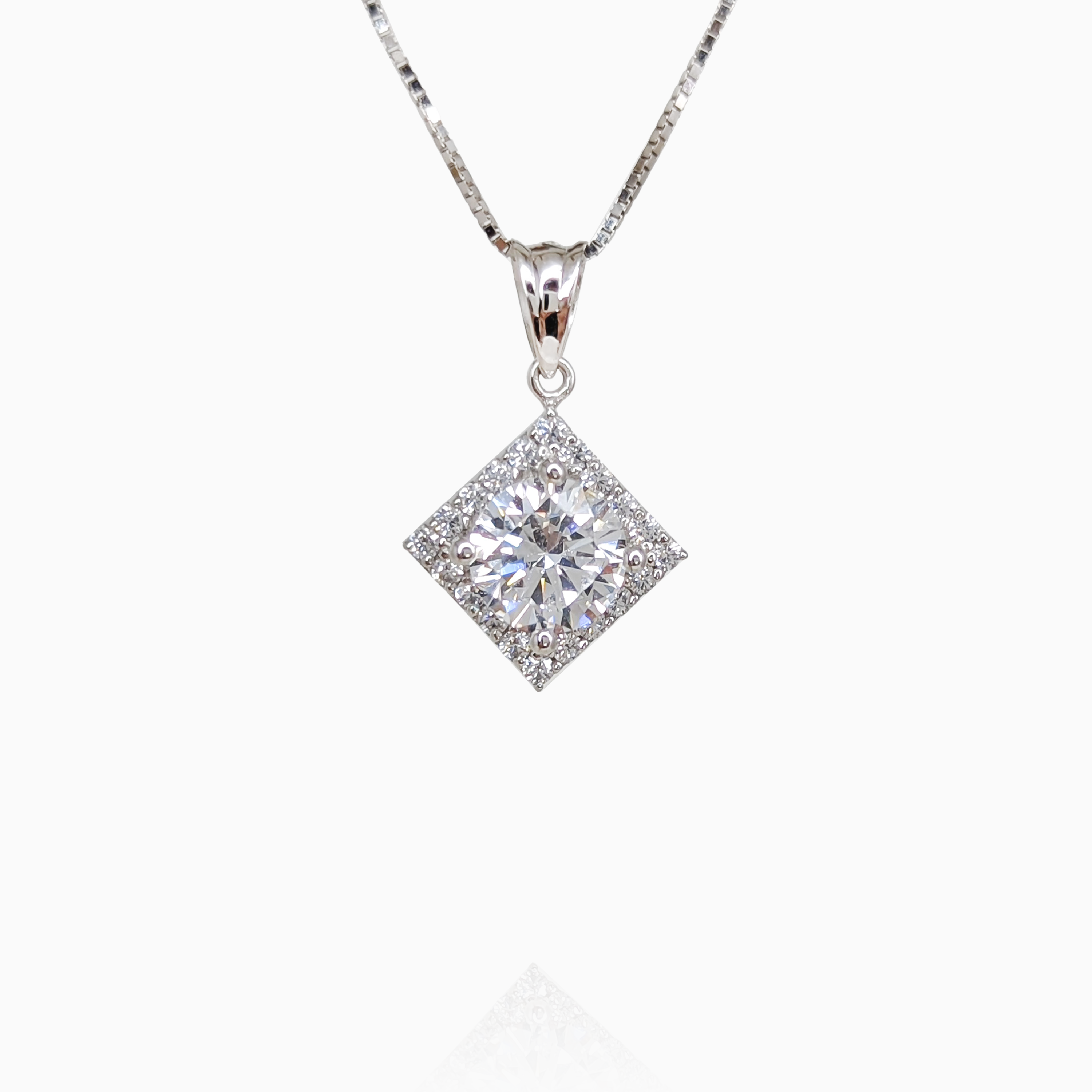 Square Halo Pendant