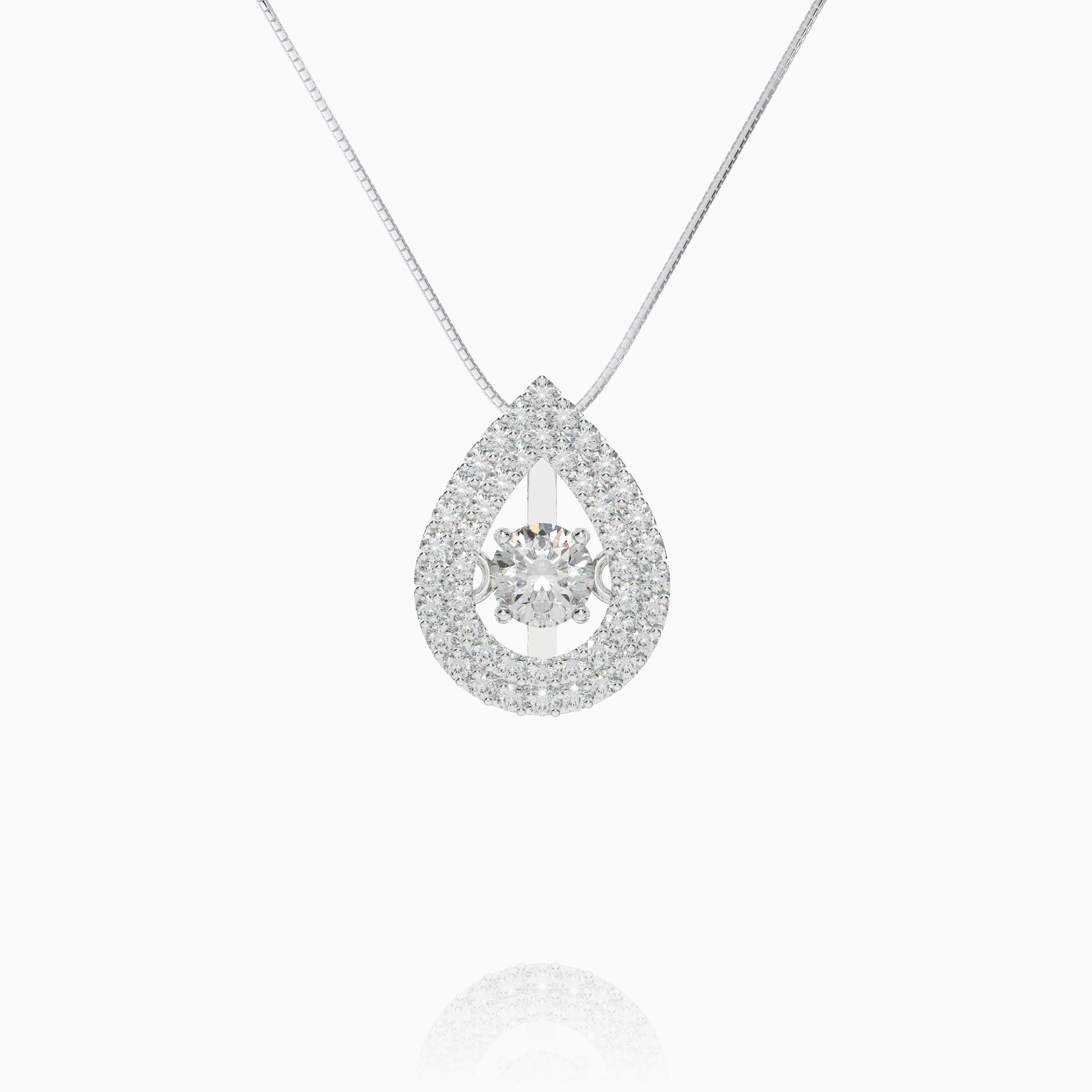 Tear Drop Dancing Stone Pendant