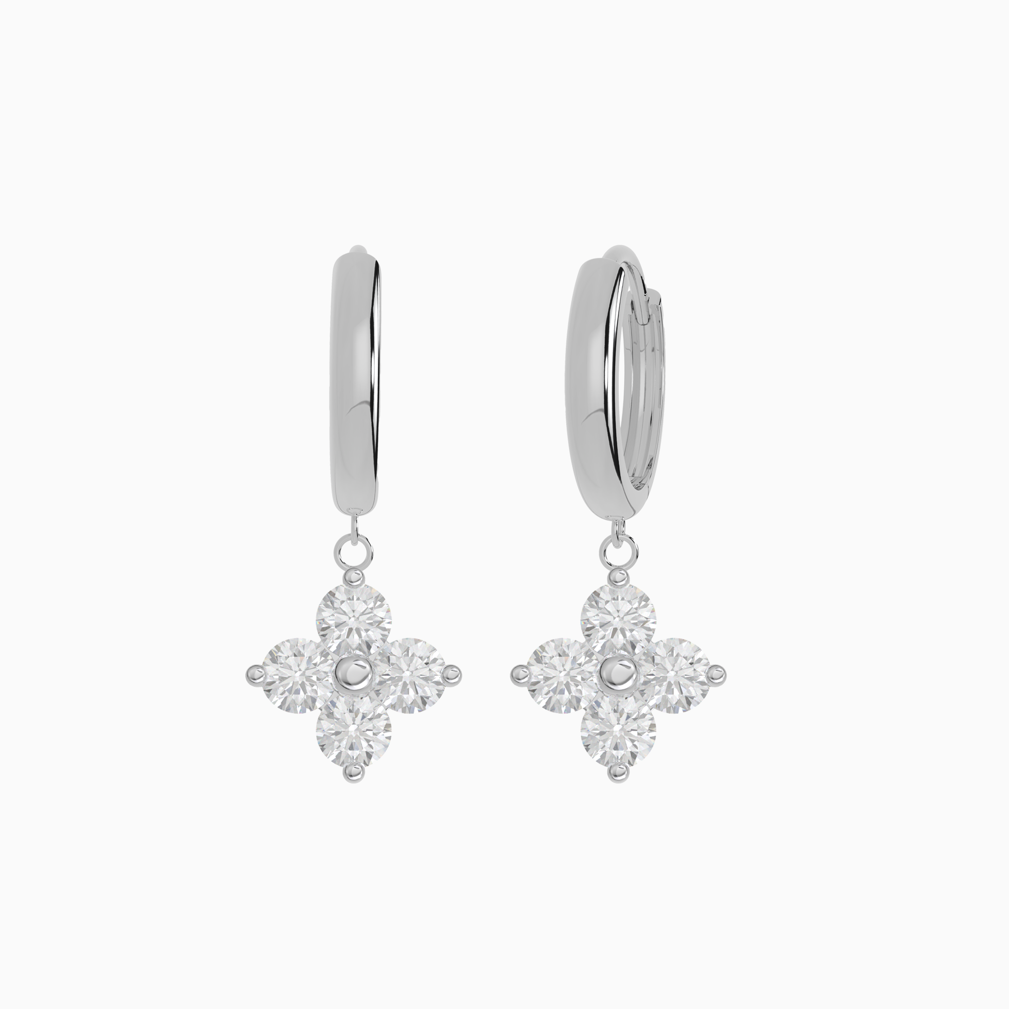 Clover Cluster Hoop Earrings