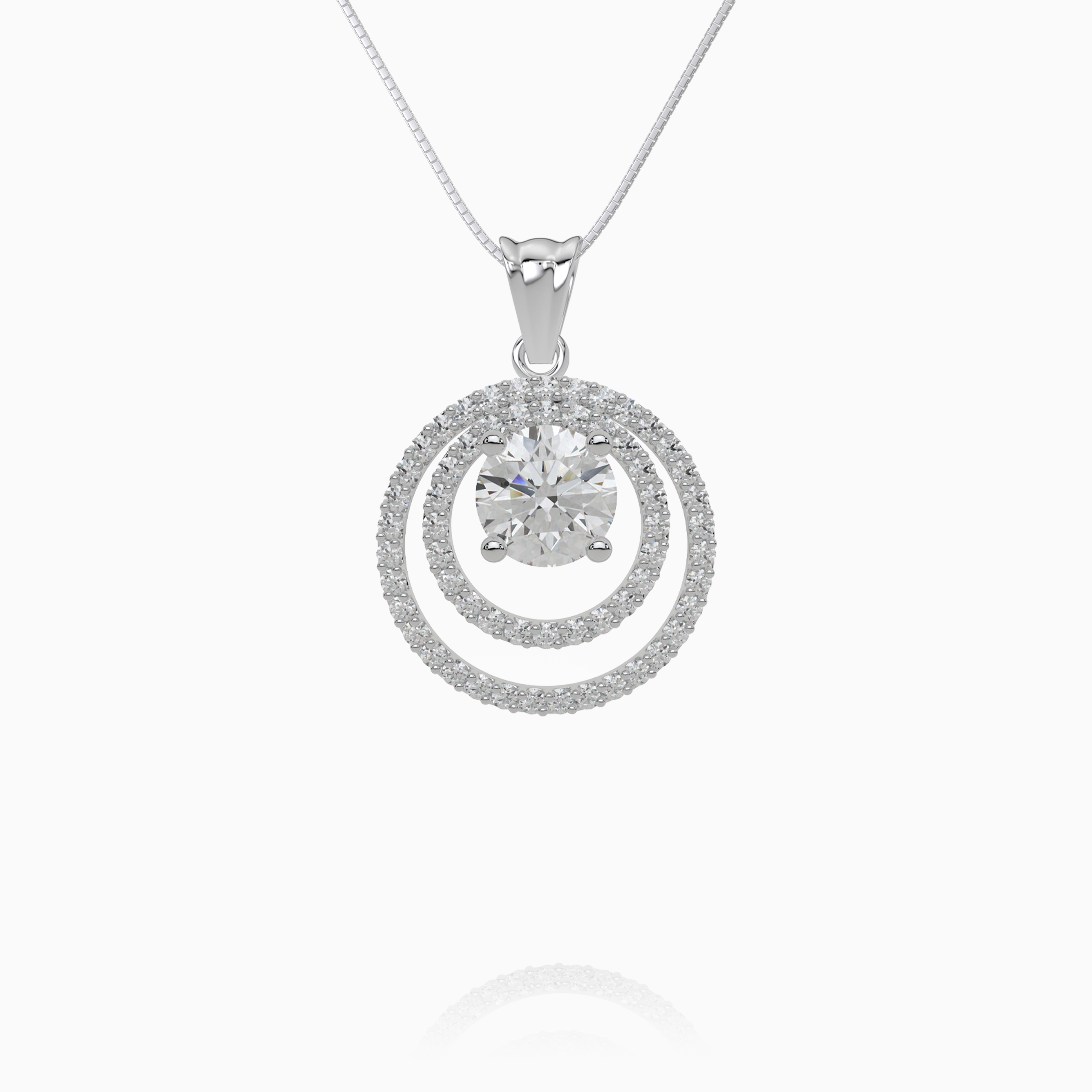 Double Stack Halo Pendant