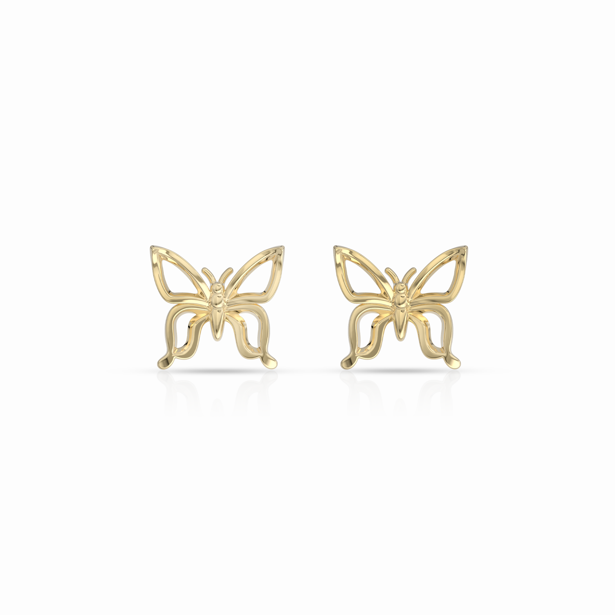 Gold Butterfly Earrings