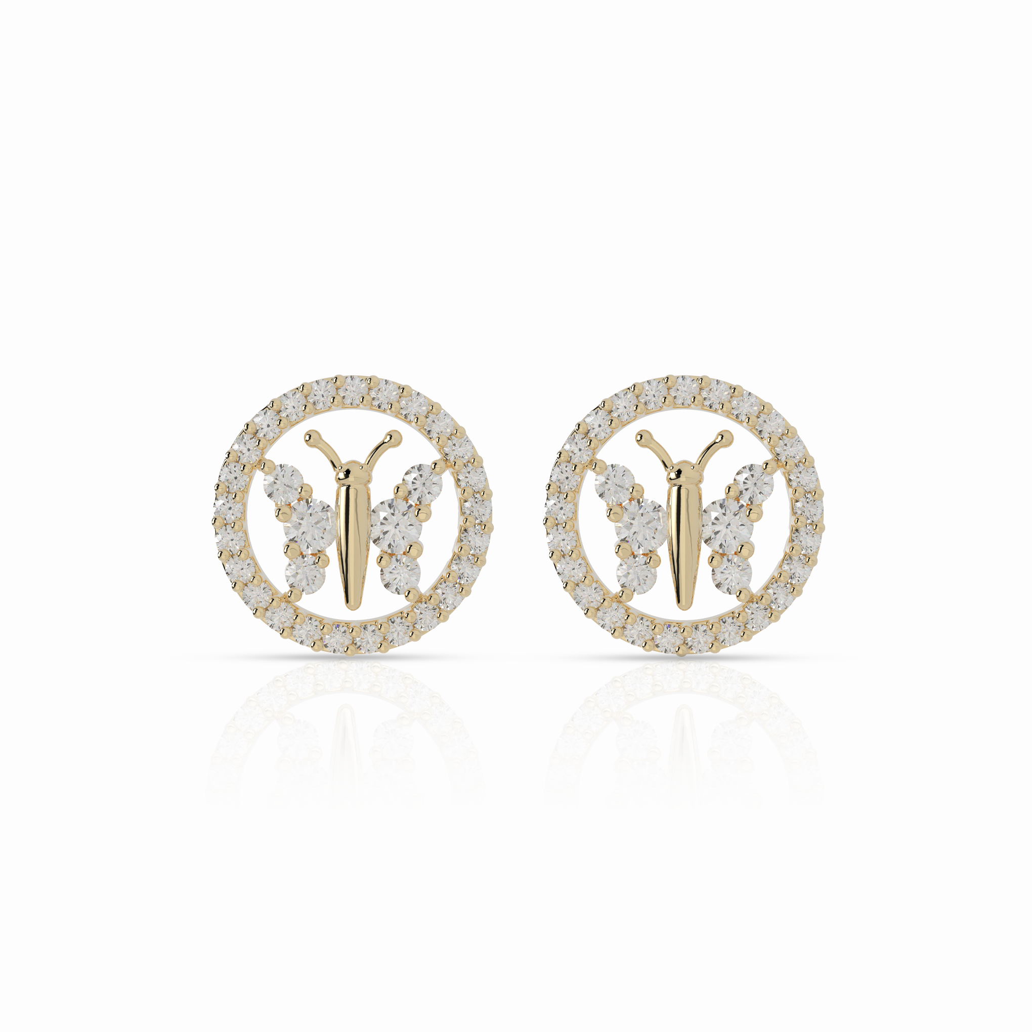 Butterfly Halo Earrings