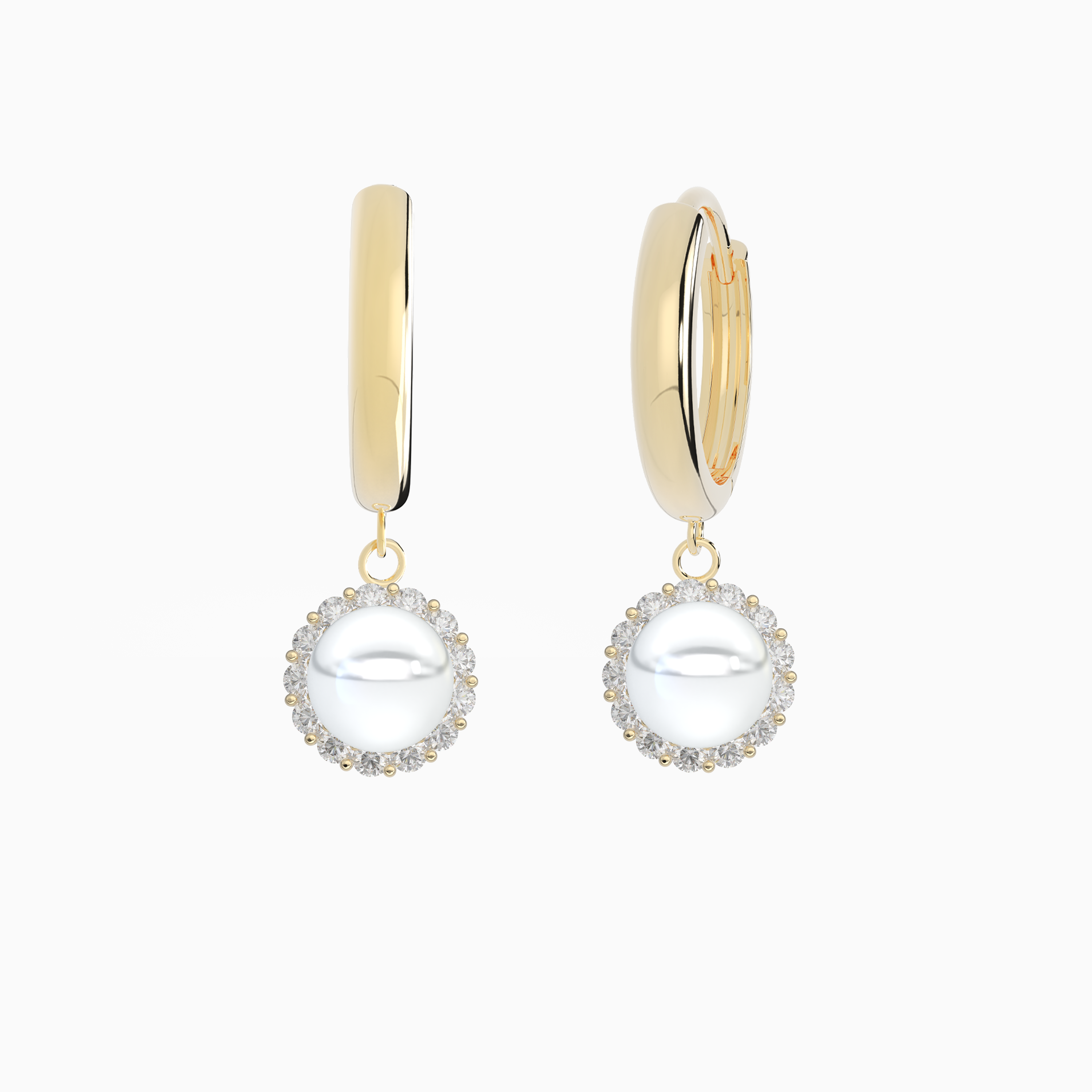 Halo Pearl Hoop Earring